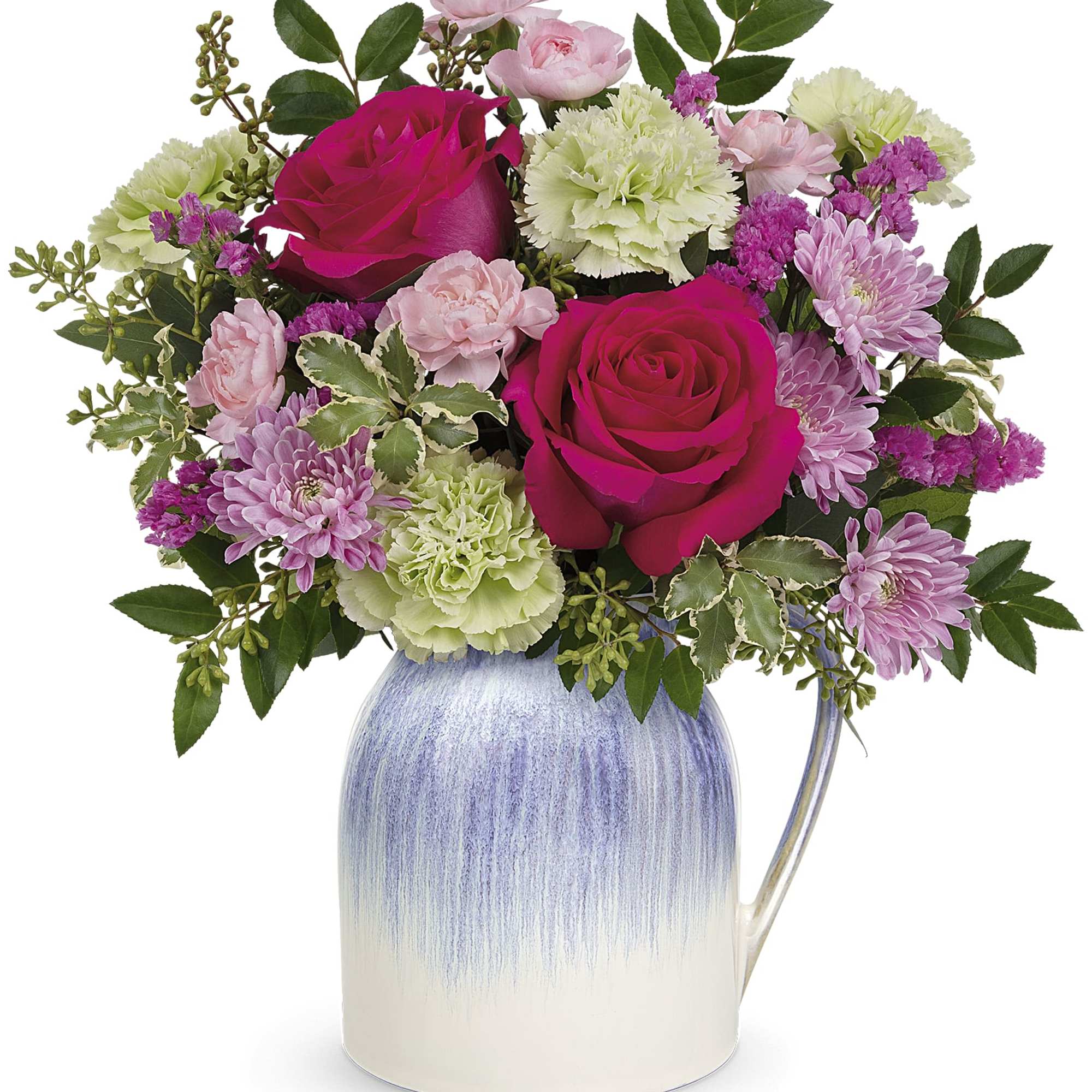 Springtime perfection! Celebrate the season with pretty pink and pale green blooms