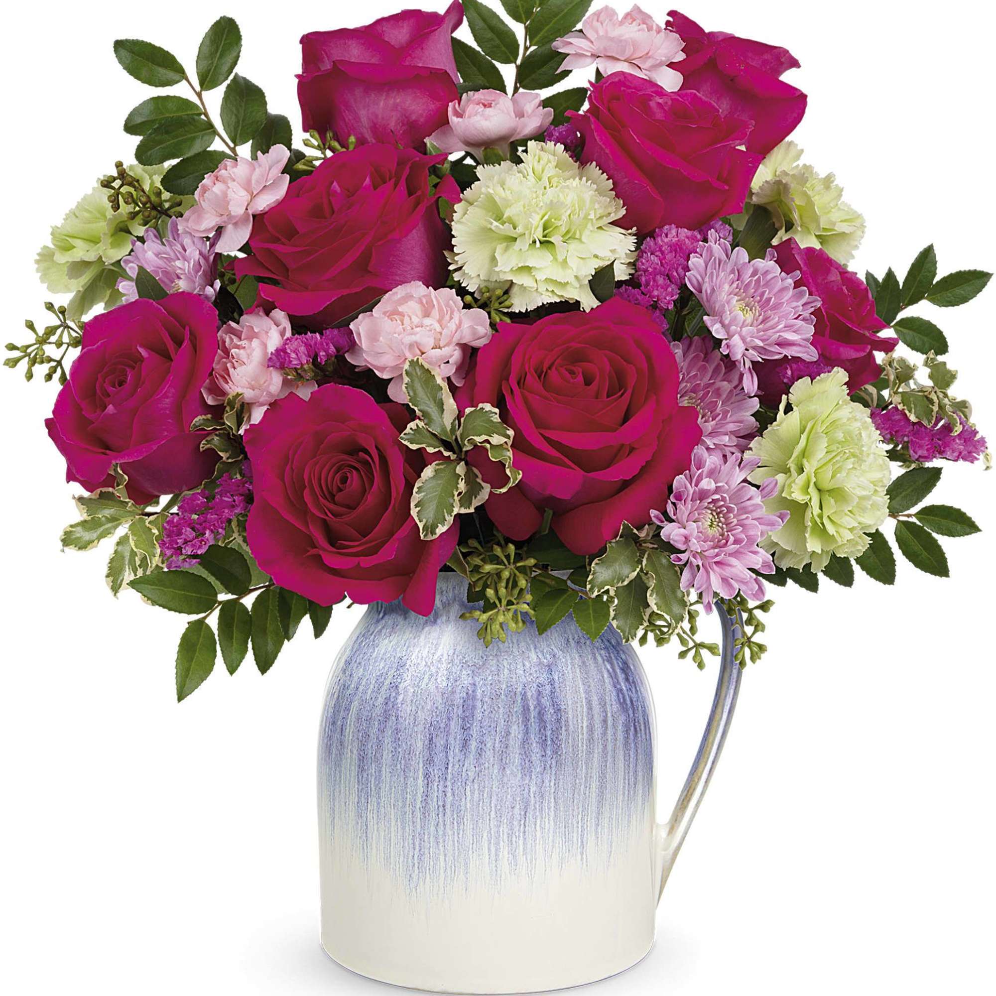 Springtime perfection! Celebrate the season with pretty pink and pale green blooms