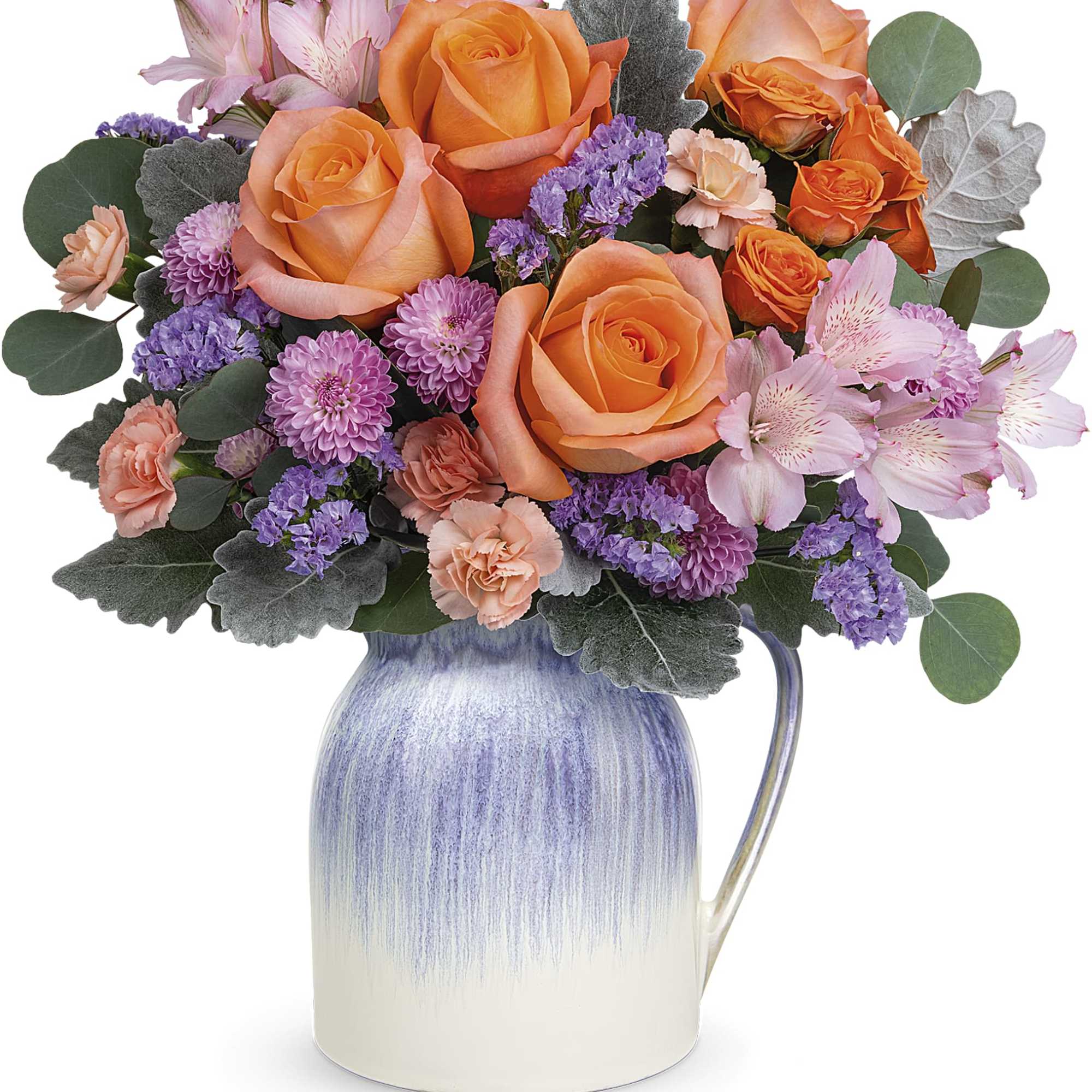 Delightful as can be, this bright bouquet of blooms is actually two