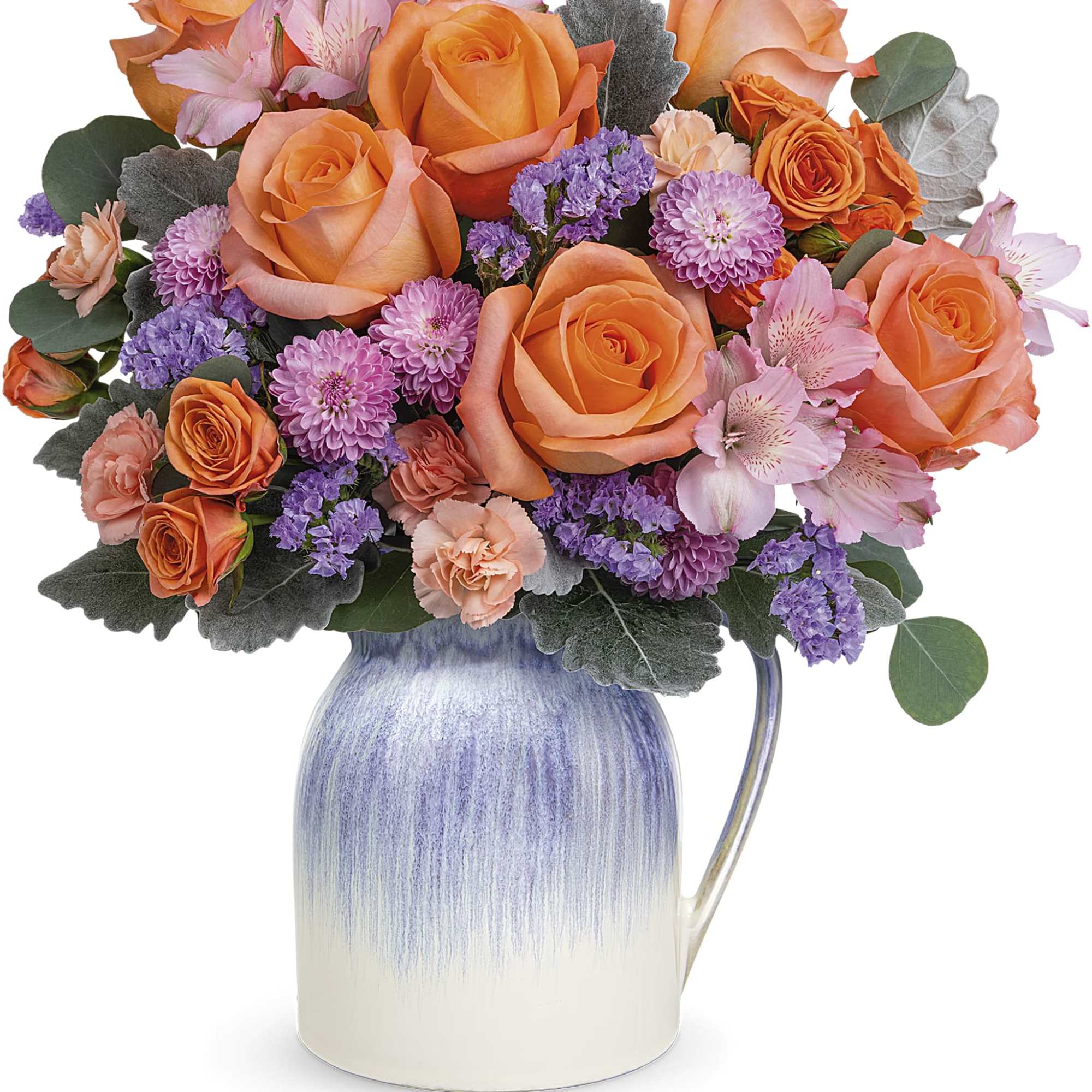 Delightful as can be, this bright bouquet of blooms is actually two