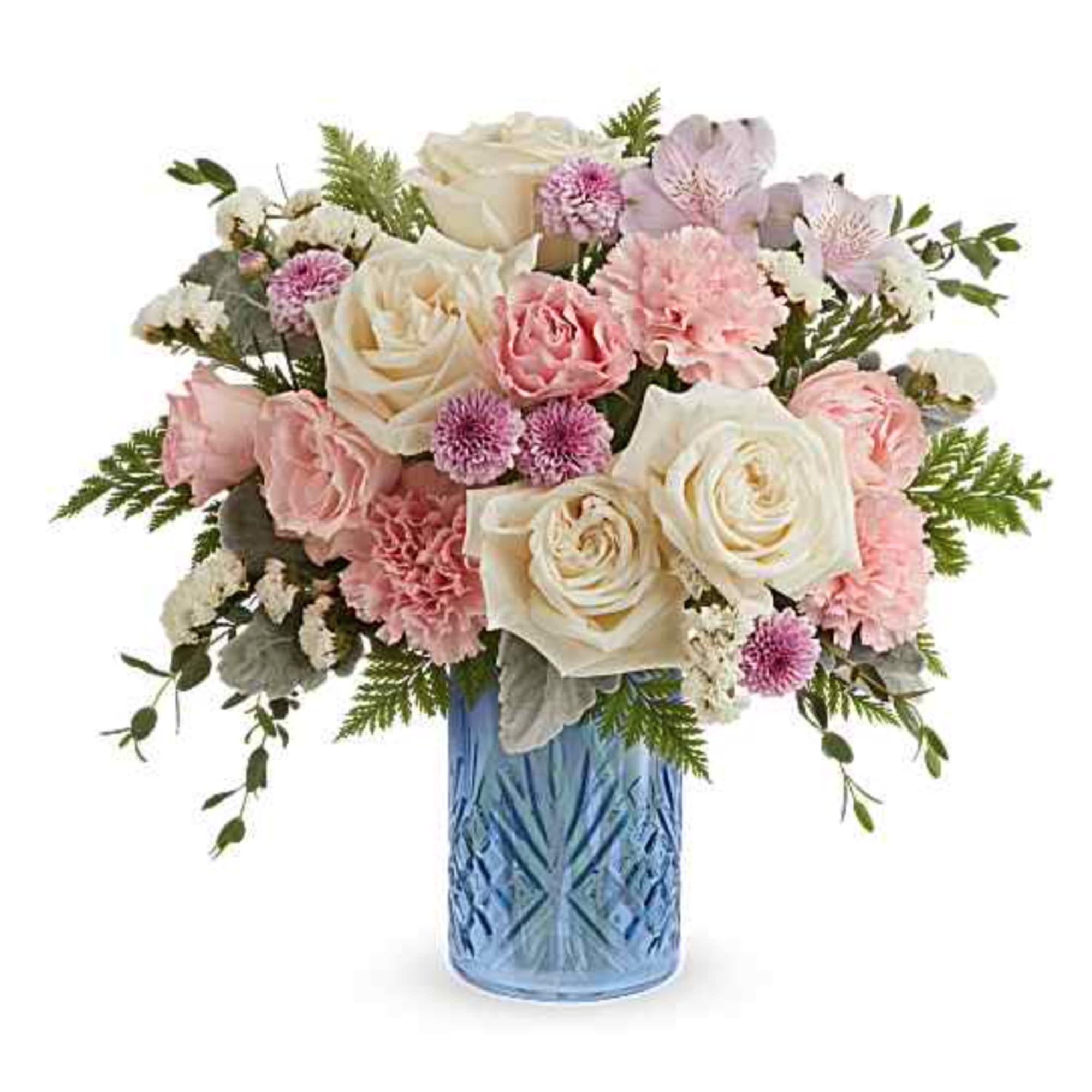 Our Blue Belle Bouquet is a sweet Mother's Day flower arrangement of