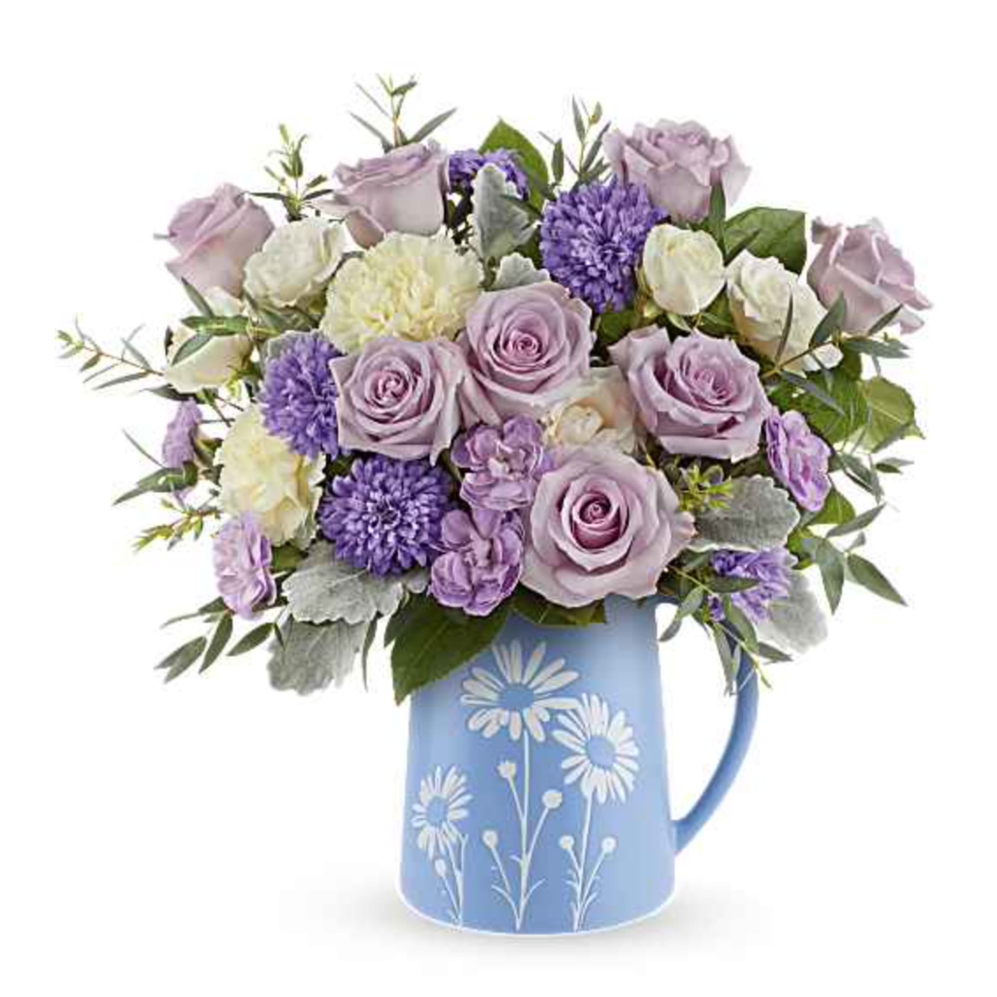 Soft and whimsical, our Daisy Haze Bouquet captures pastel perfection with lavender