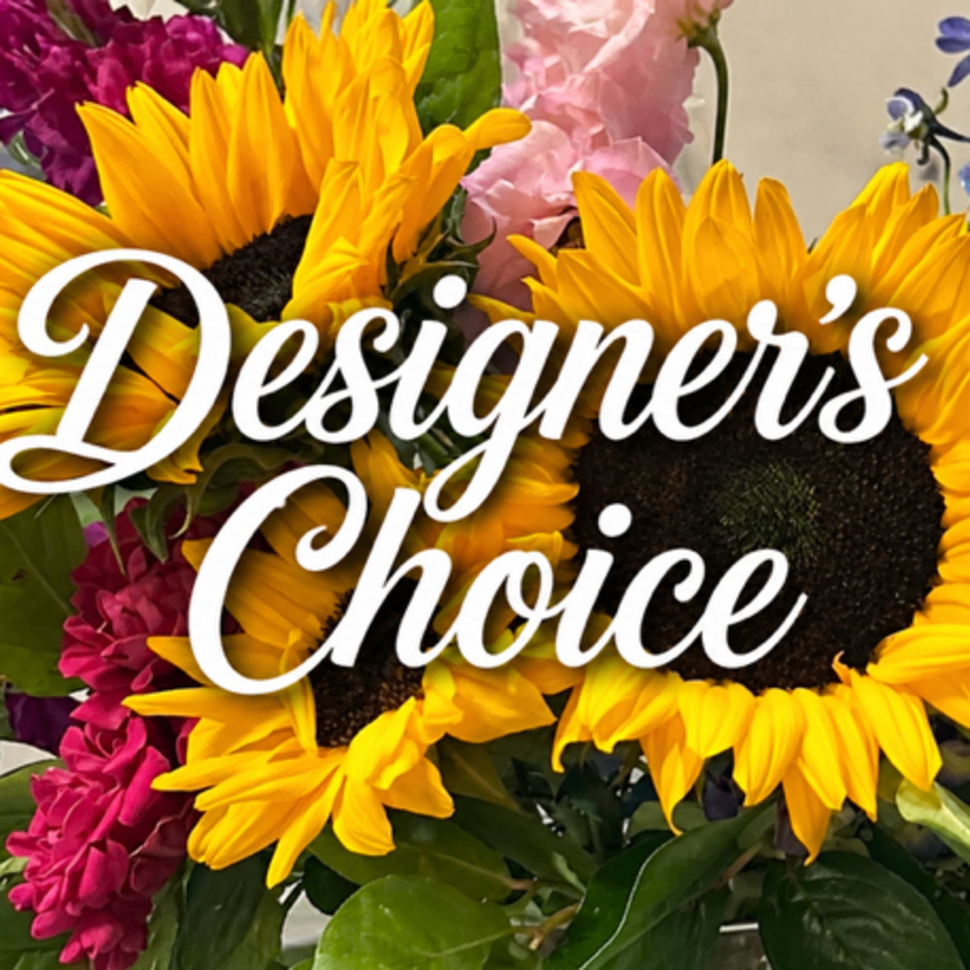 A one-of-a-kind floral arrangement created by our expert designers, featuring radiant sunflowers
