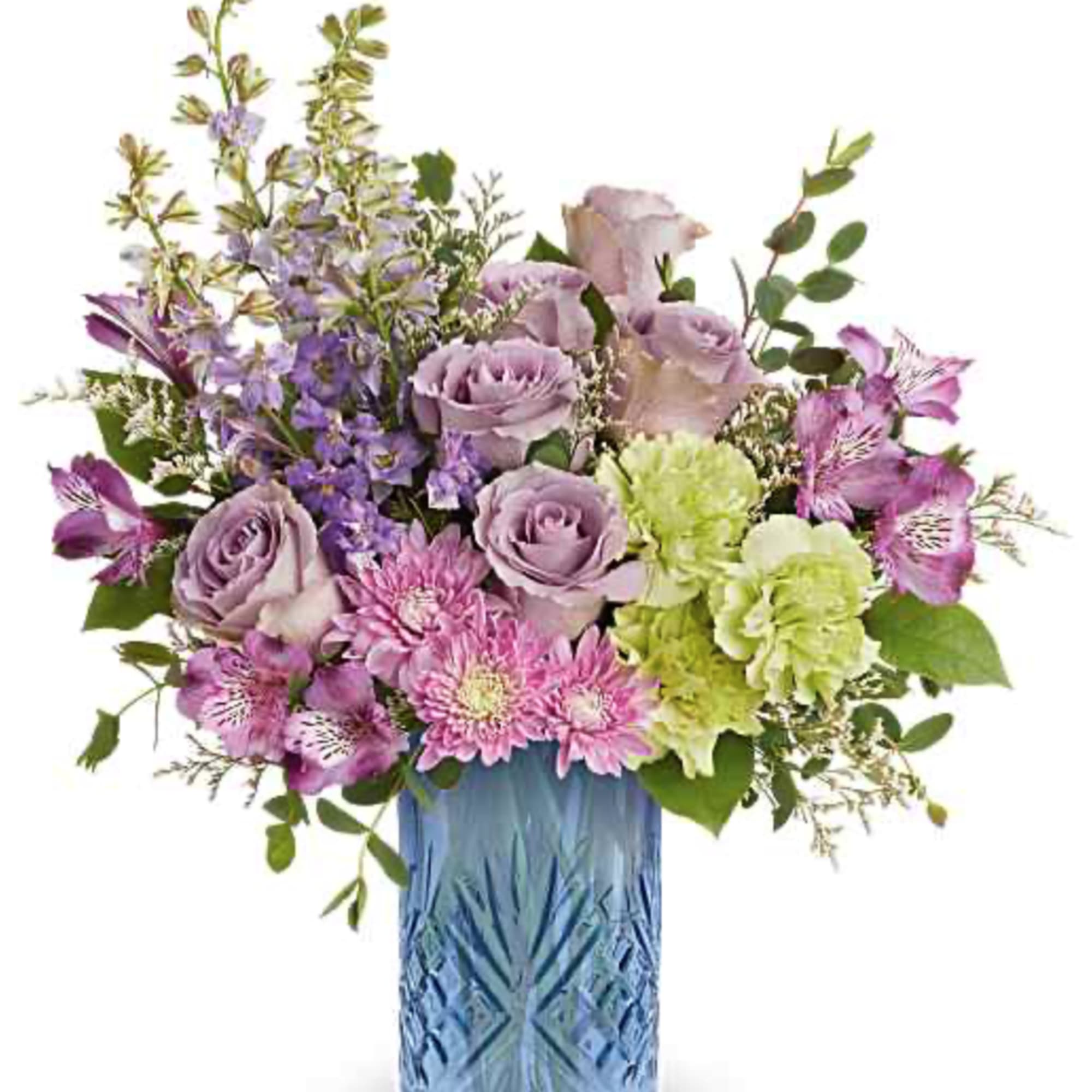 Surprise Mom with our Garden Whimsy Bouquet, a soft blend of lavender