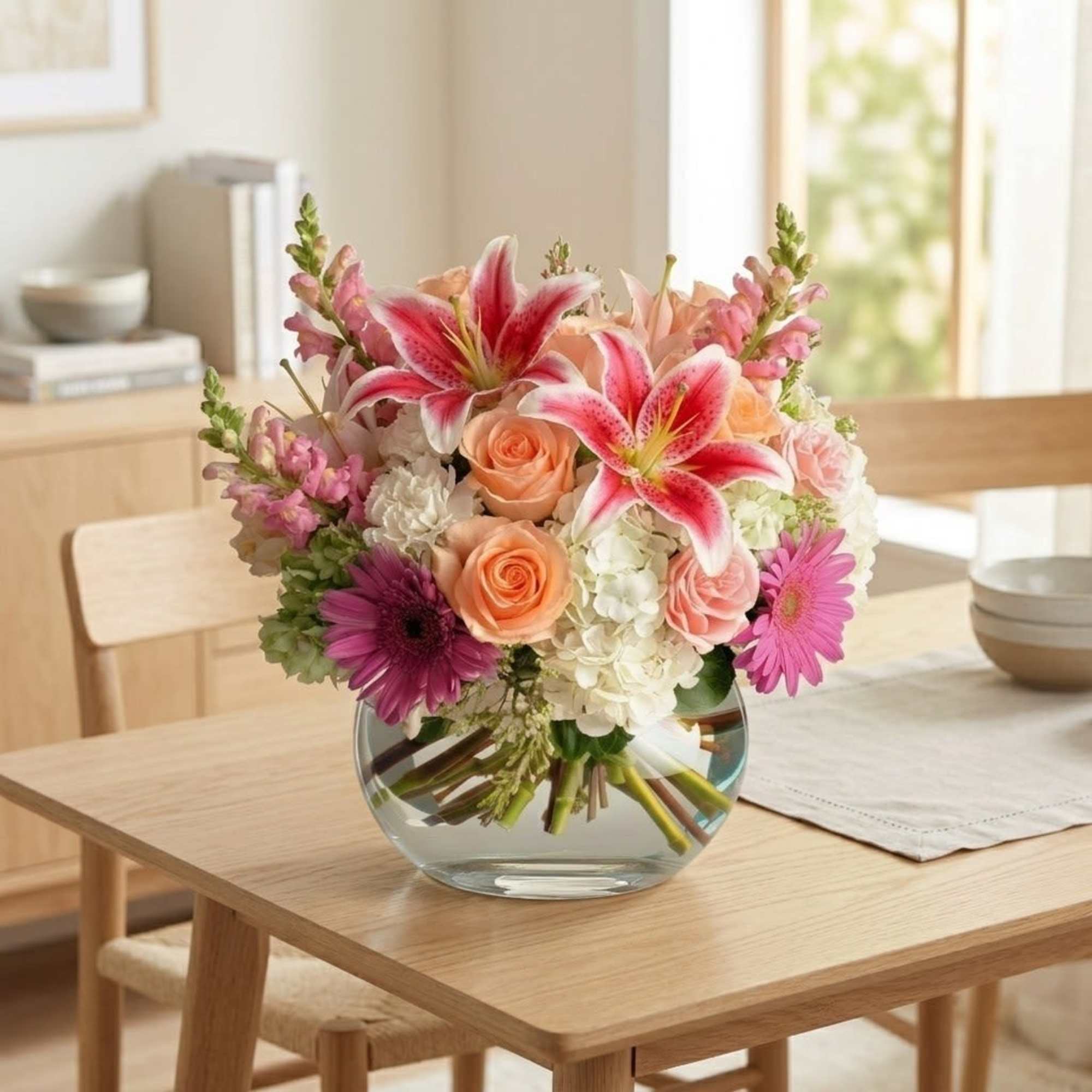 A joyful burst of color and fragrance, this Mother&rsquo;s Day bouquet celebrates