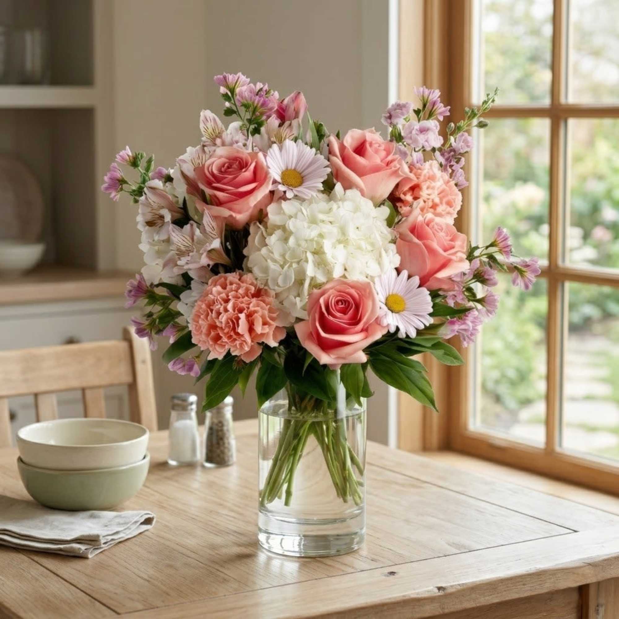 Celebrate Mom with a bouquet as warm and welcoming as her love.