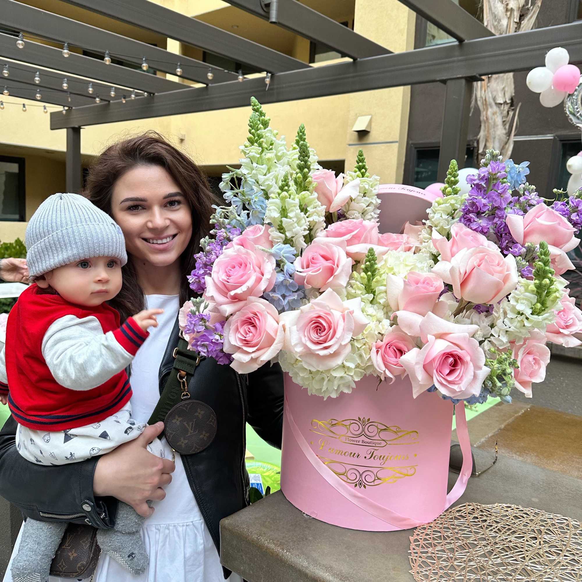 Modern bouquet of spring flowers