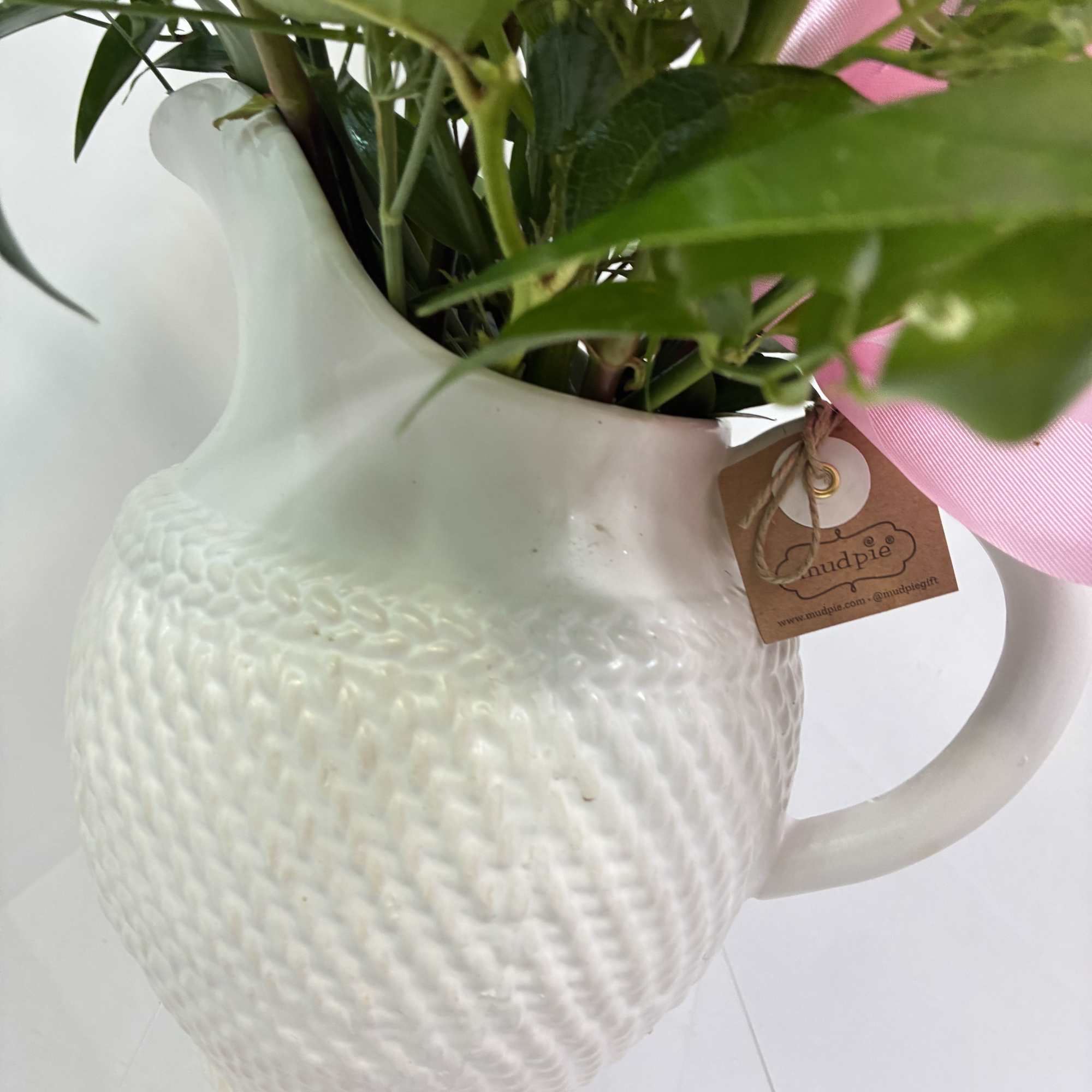 This is the perfect gift of fresh flowers and a keepsake pitcher