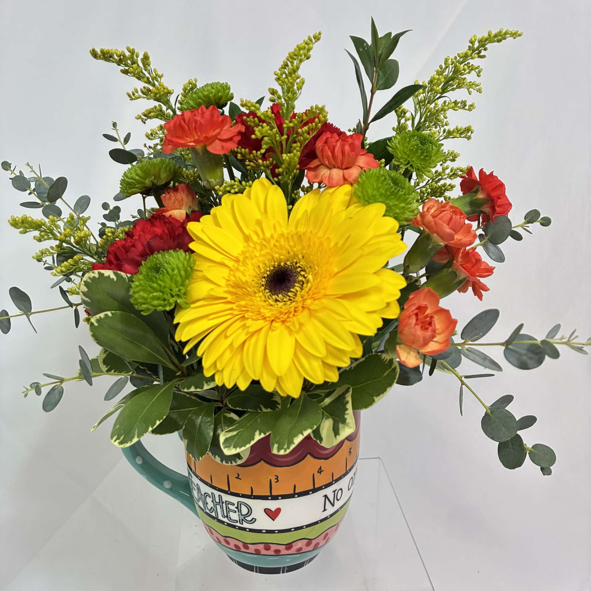 Thank your special teachers with this bright bouquet in a large, keepsake