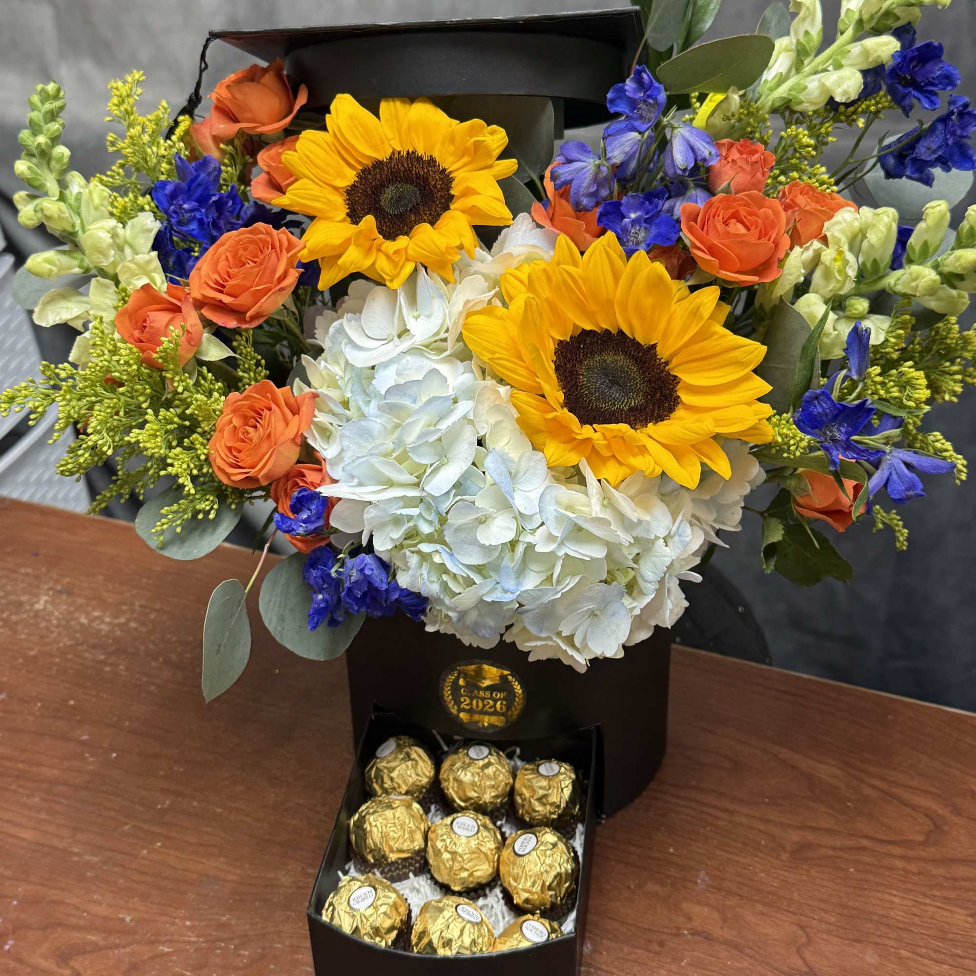 Bright, cheerful, and full of sunshine 
Our Sunshine &amp; Sweet Grad Box