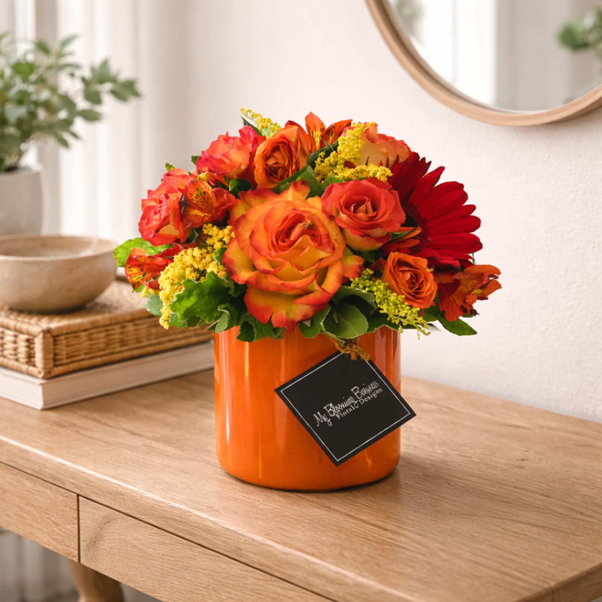 Bring the warmth of golden hour indoors with Sienna, a radiant floral