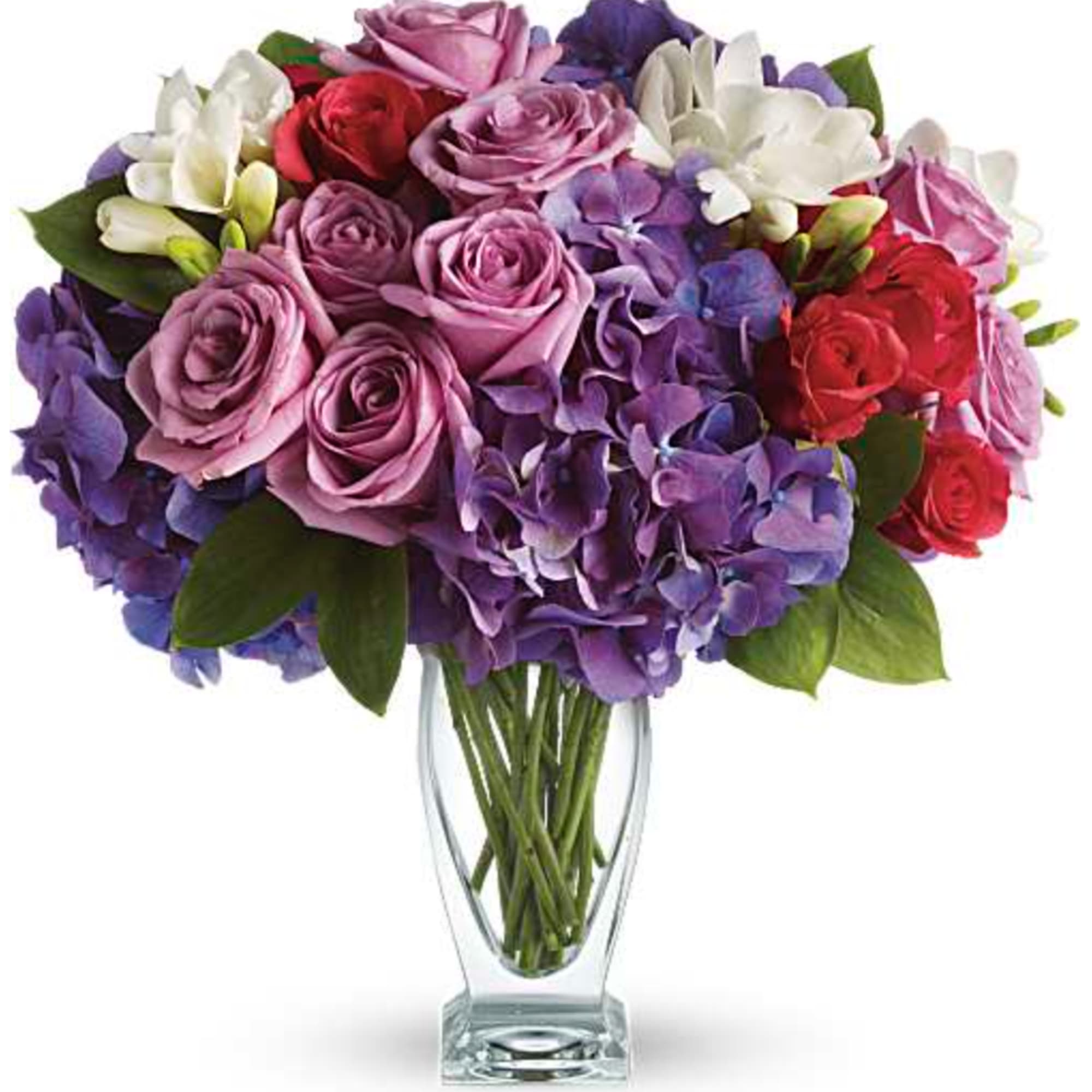 She'll wax poetic over this posh purple presentation! A unique mix of