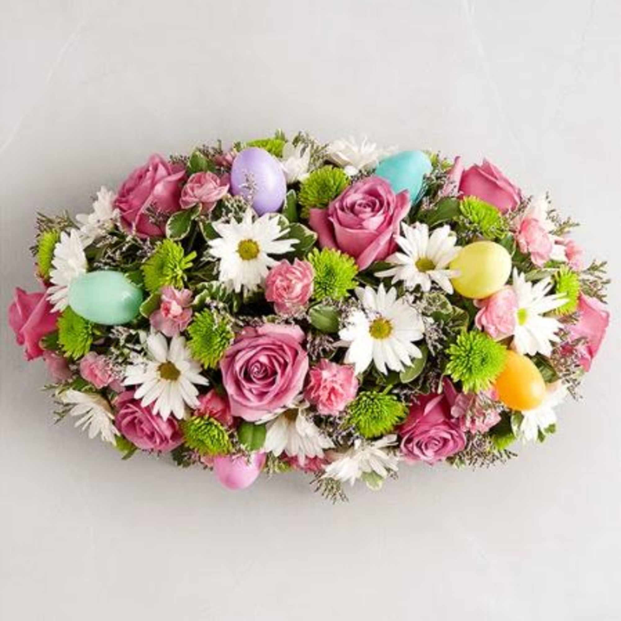  Pet Friendly?
No This arrangement contains Daisy Poms and Button Poms (Chrysanthemums)