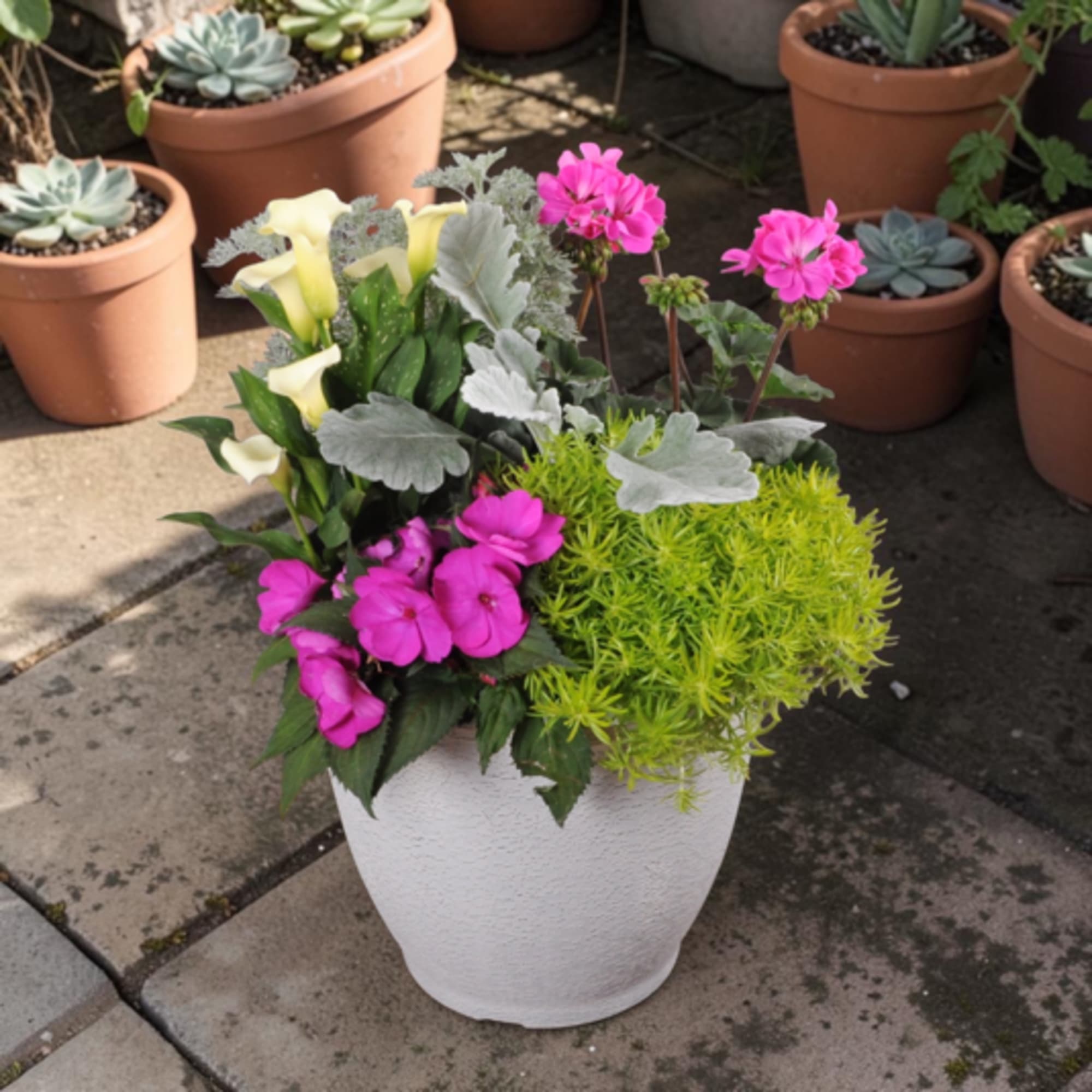 Bright, garden-fresh color greets the recipient the moment they see this small