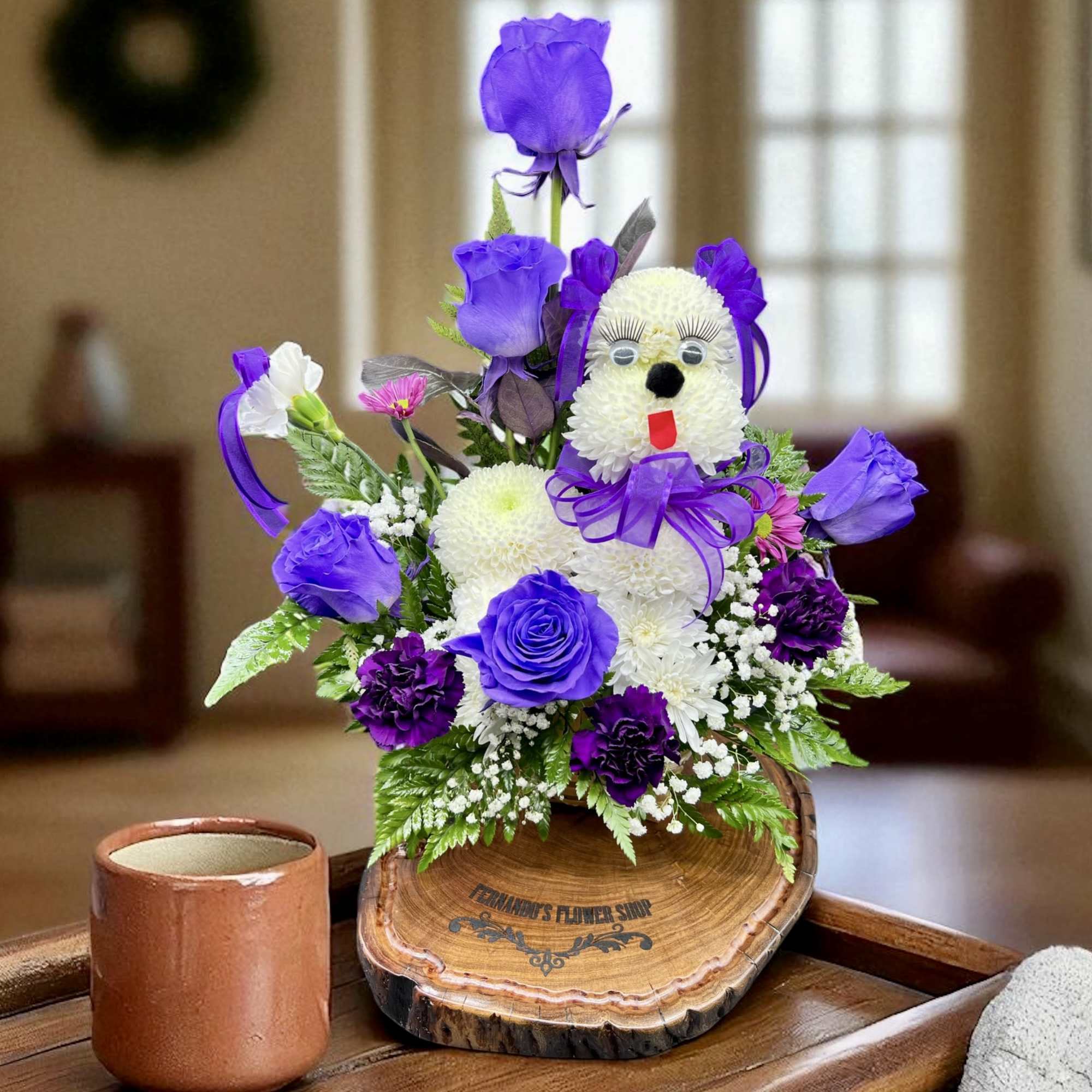  Adorable Floral Puppy Arrangement 

Bring a smile to someone&rsquo;s face with