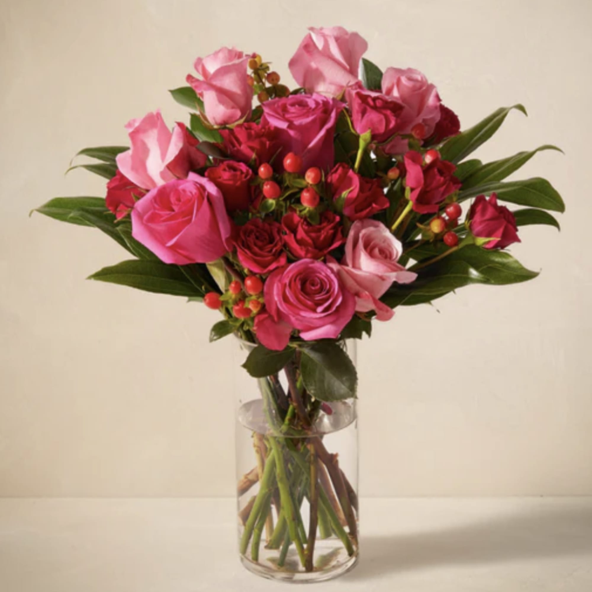 Enjoy the overwhelming beauty of these deep pinks and reds with Pure