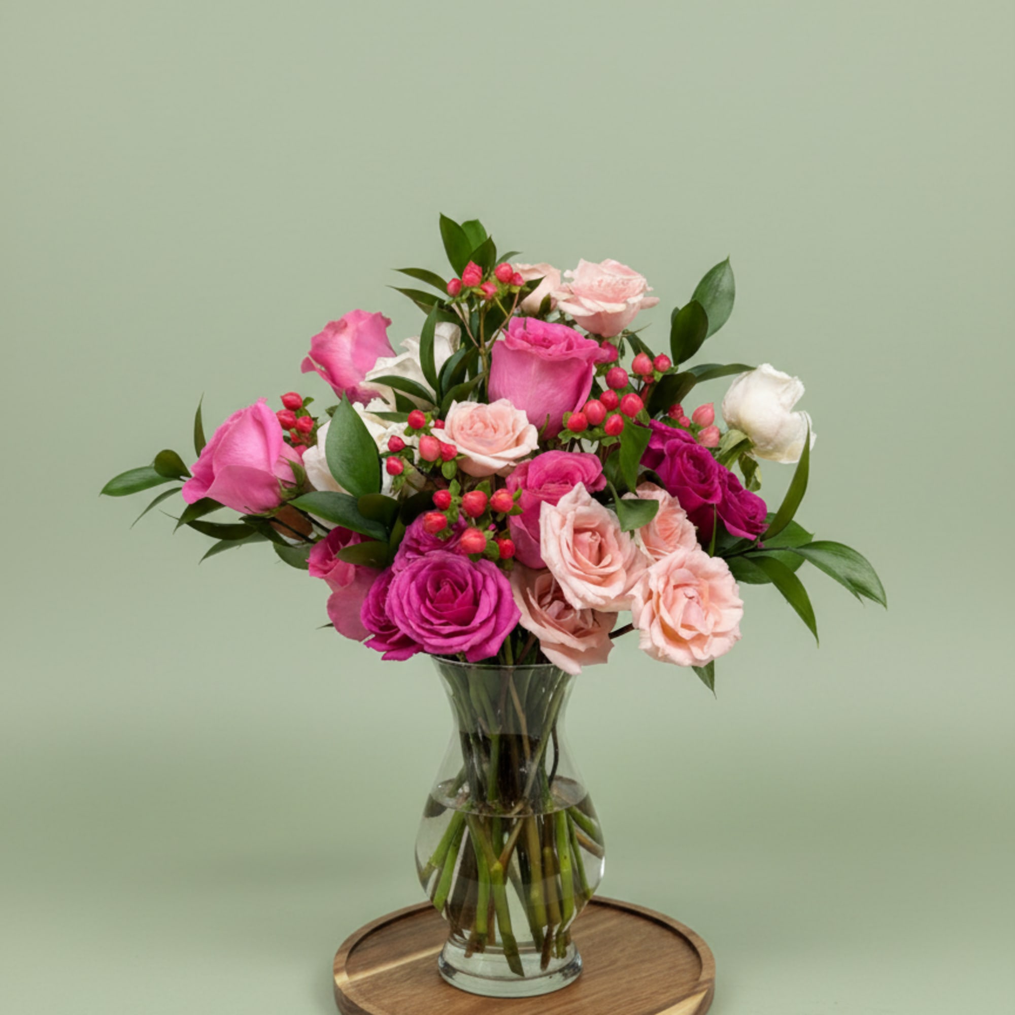 Enjoy the overwhelming beauty of these deep pinks and reds with Pure