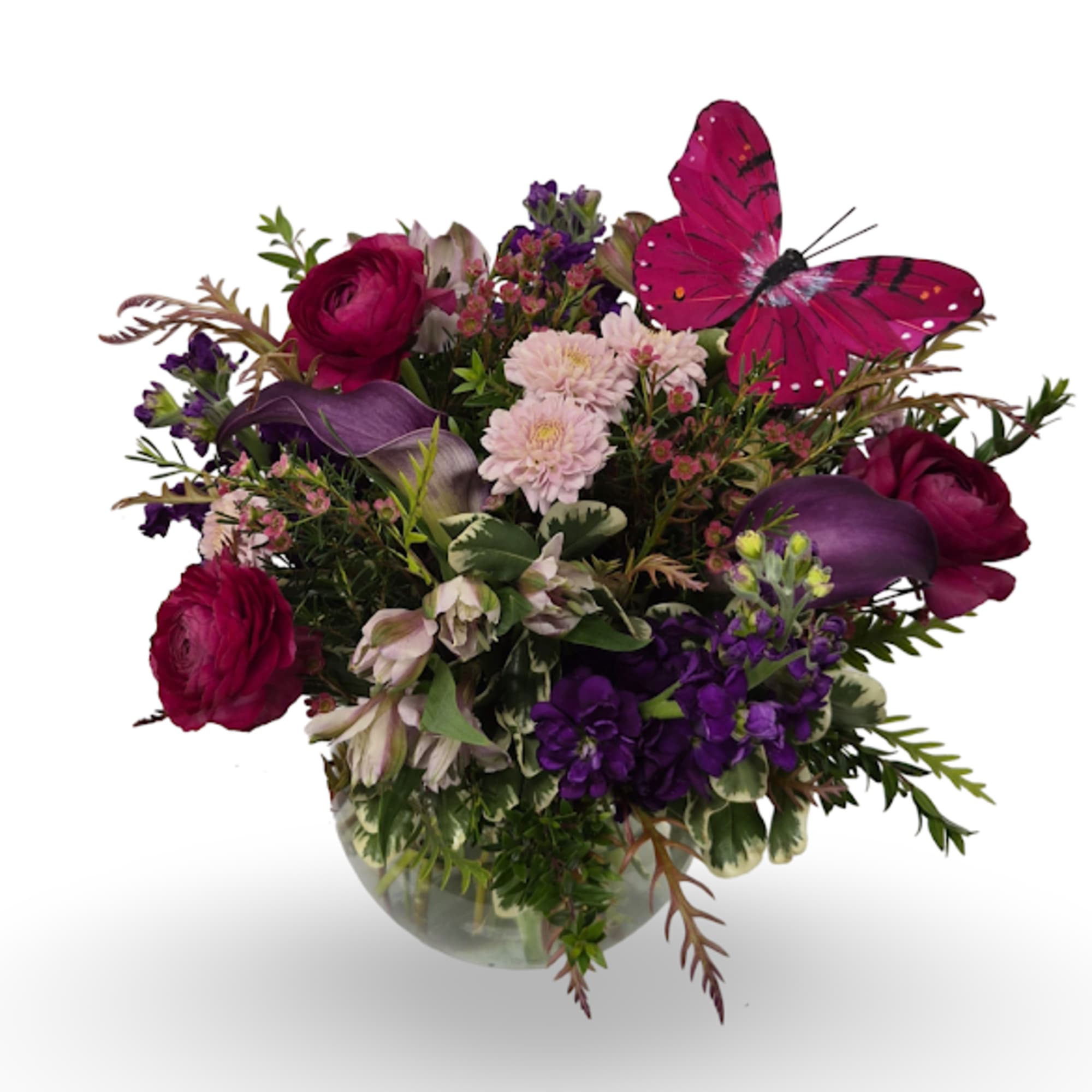 Bright, garden-style flower arrangement ideal as a birthday bouquet, anniversary surprise, or