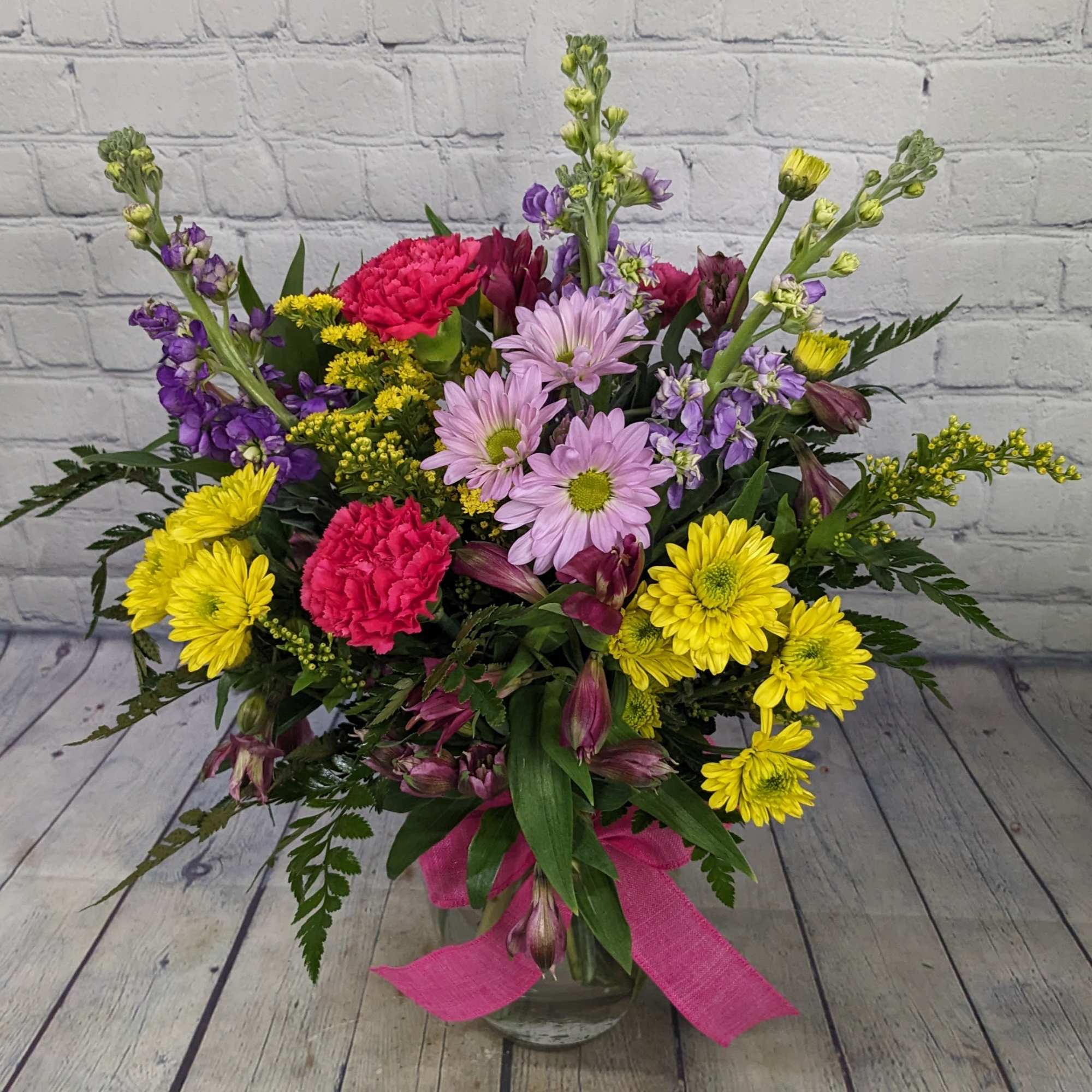 A bright and fun bouquet to brighten up even the gloomiest of