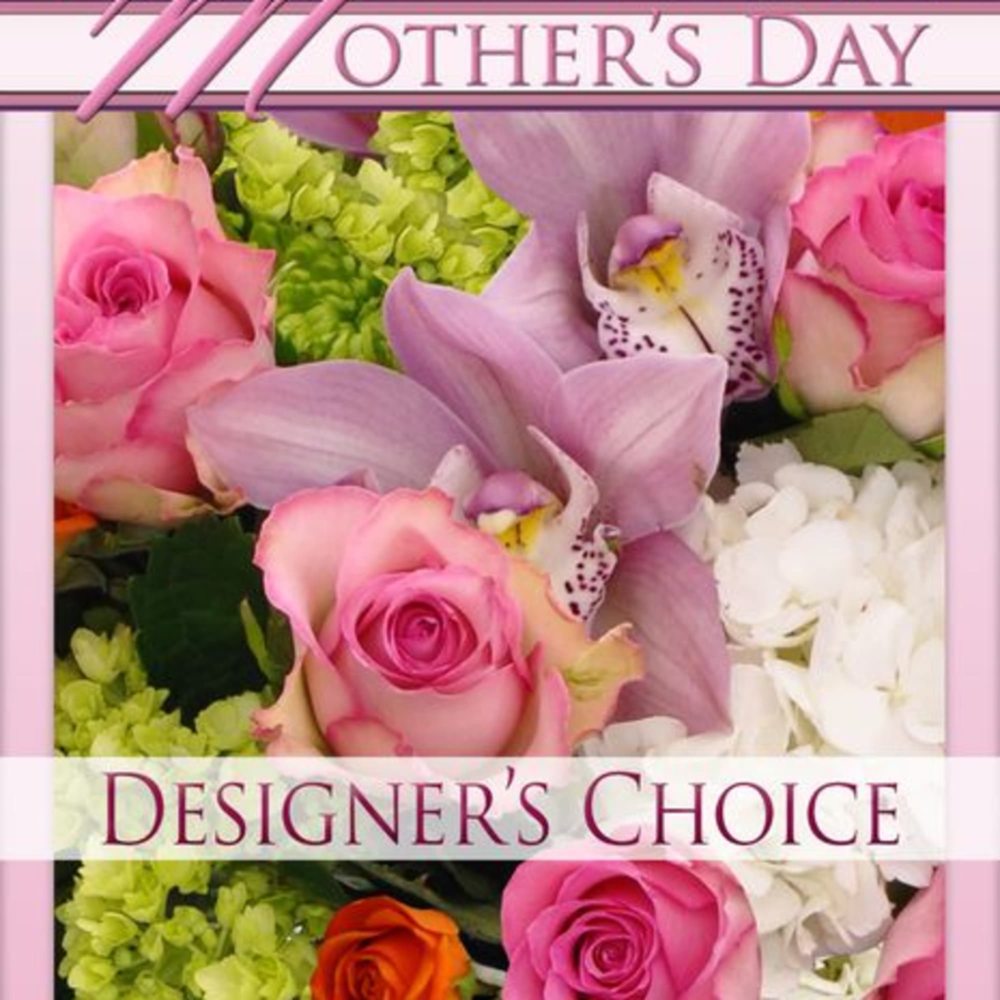 Designers will choose the freshest most beautiful florals to arrange in a