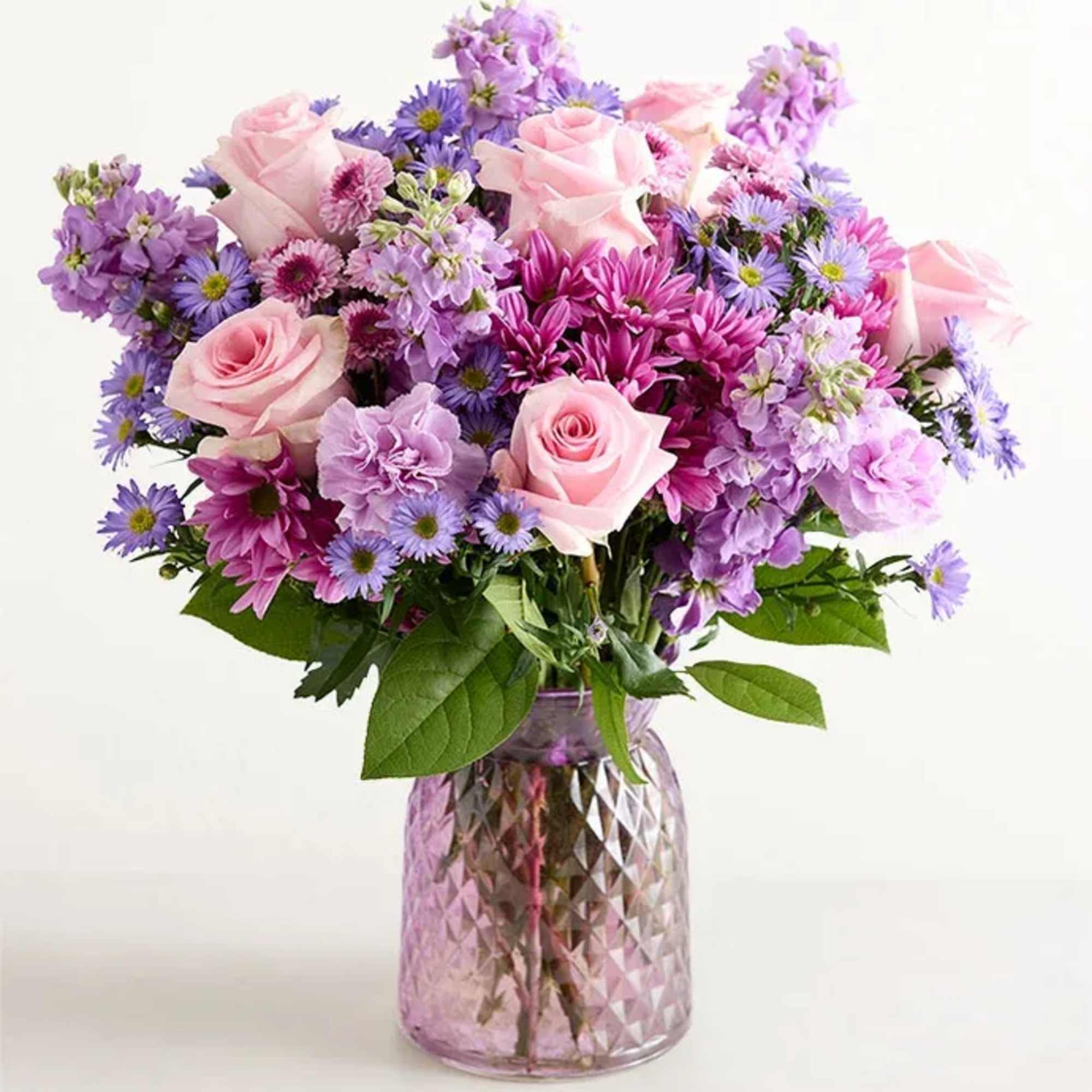 Just like a daydream. Our delightful lavender bouquet is gathered with accents