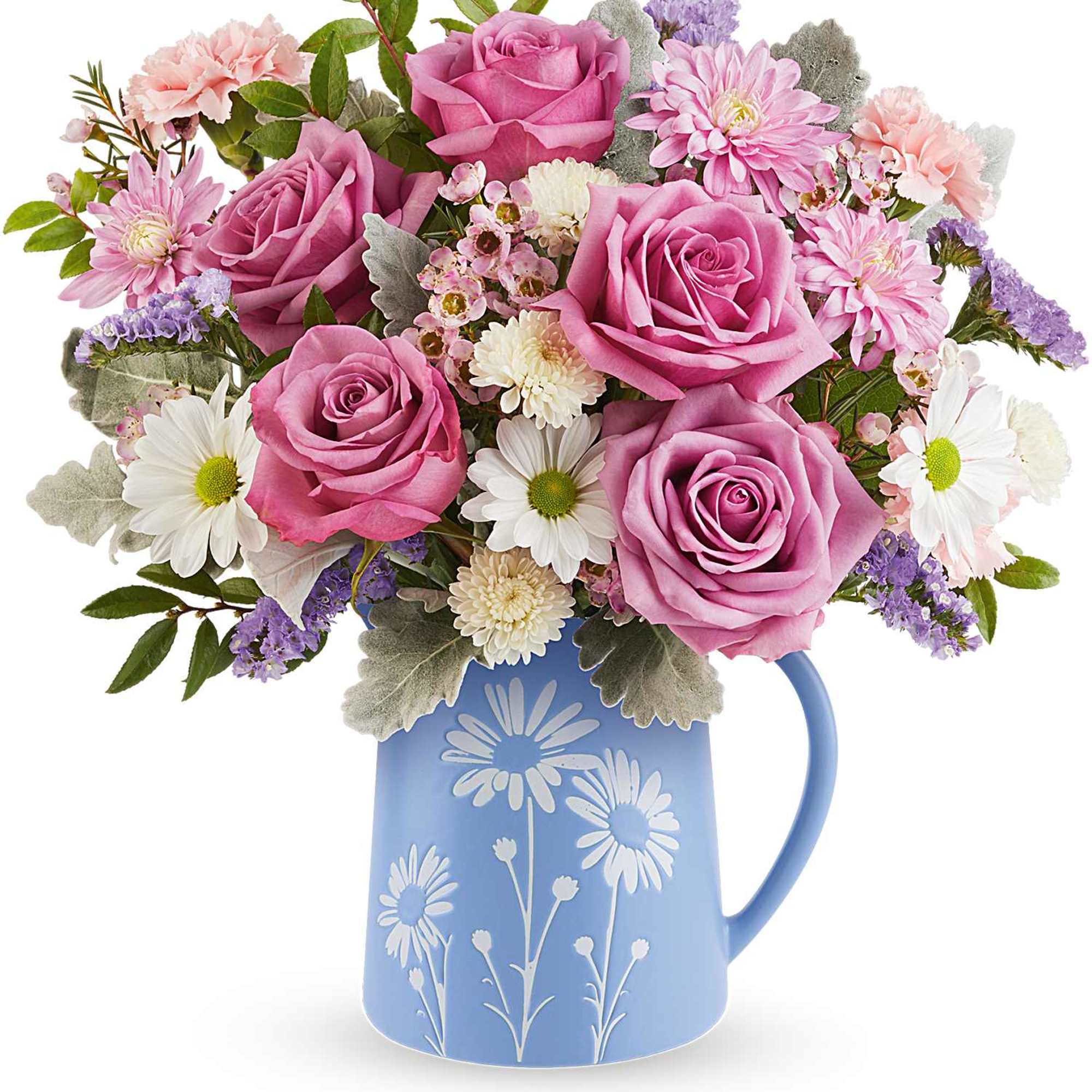 Soft and serene, Teleflora's Pastel Meadow Bouquet brings the beauty of a