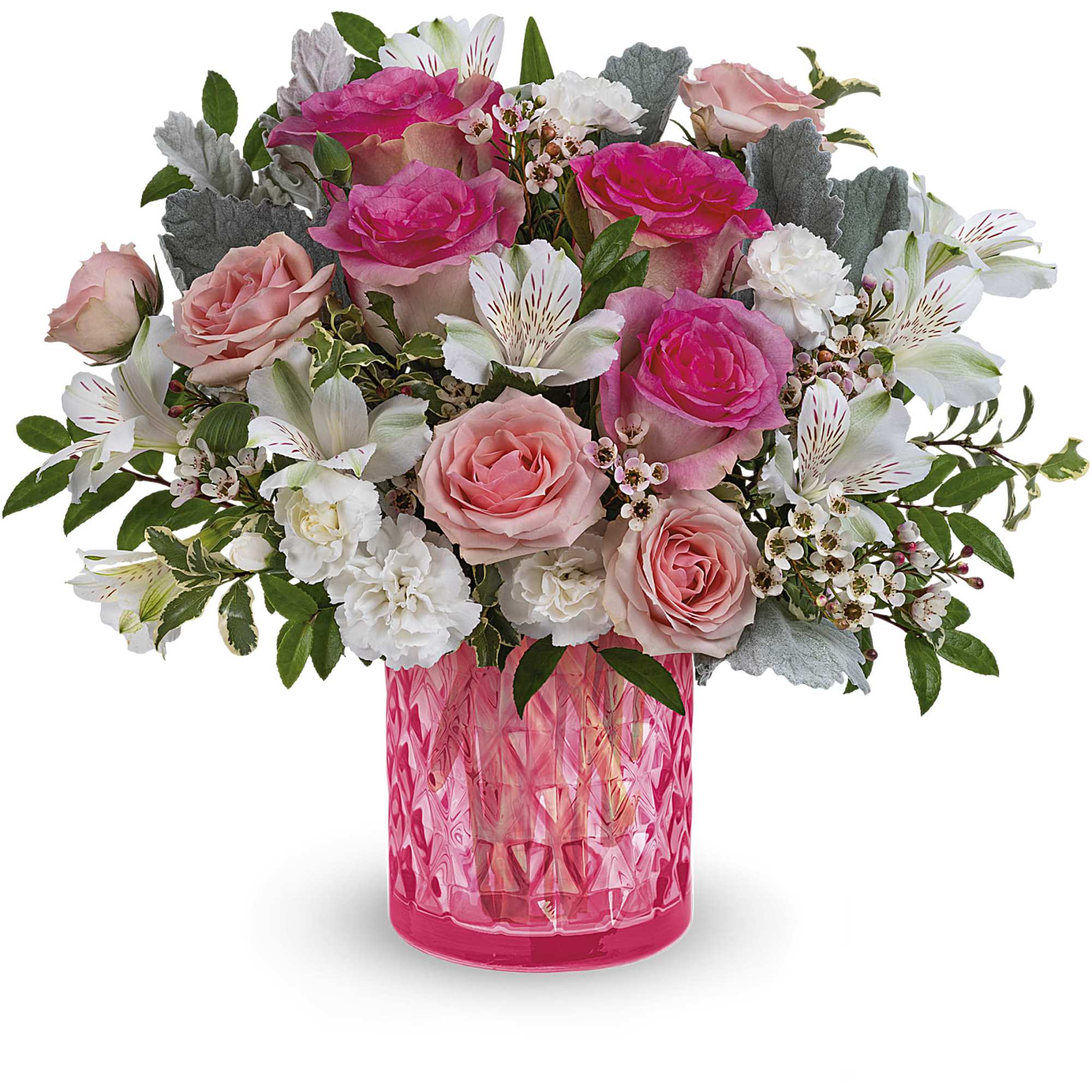 Celebrate your timeless love with this vintage-inspired gift, featuring feminine pink and