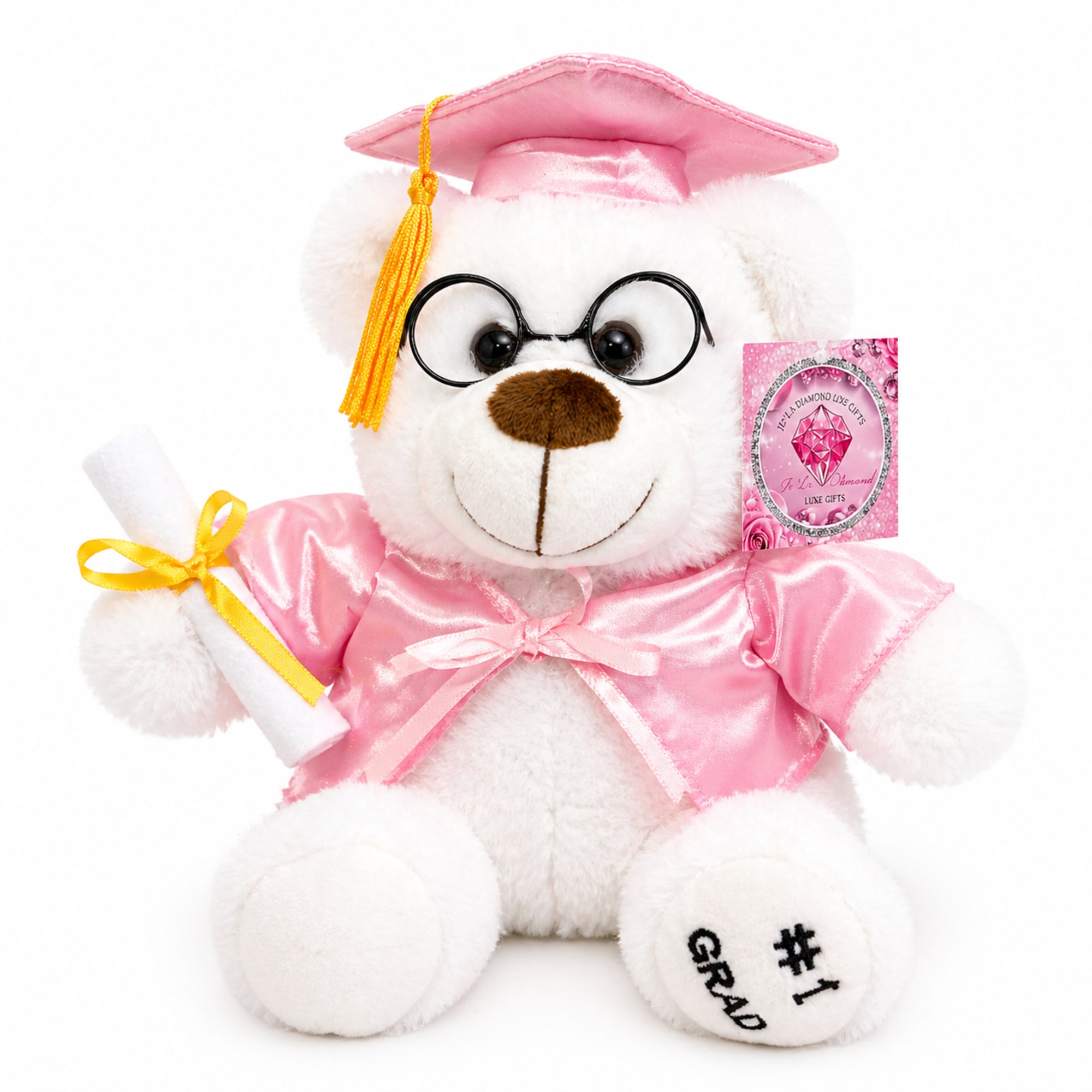 Pink Scholar Graduation Teddy Bear &ndash; Je&rsquo;La Diamond Luxe Gifts

Celebrate her academic