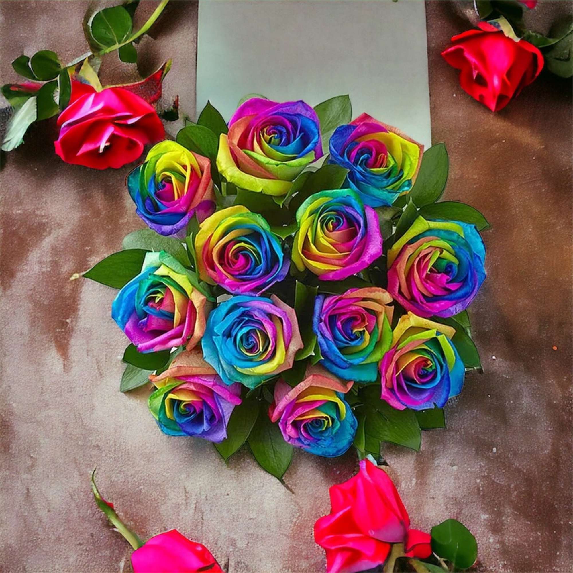Multi-colored roses.
Limited quantities available.