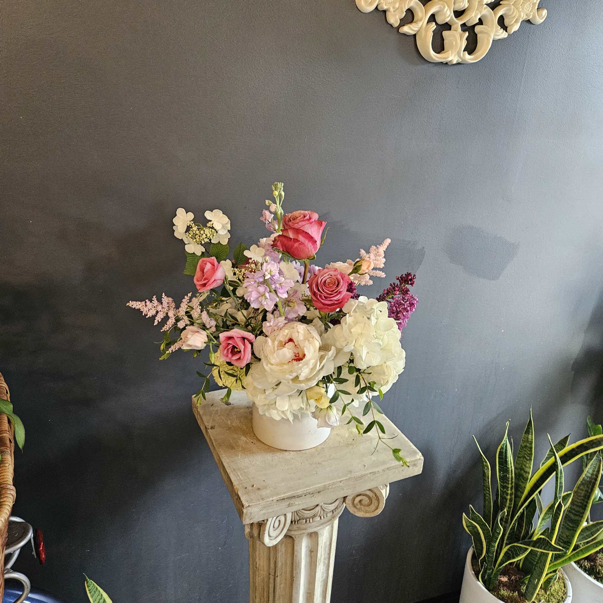 This arrangement is about small to medium and will definitely put a