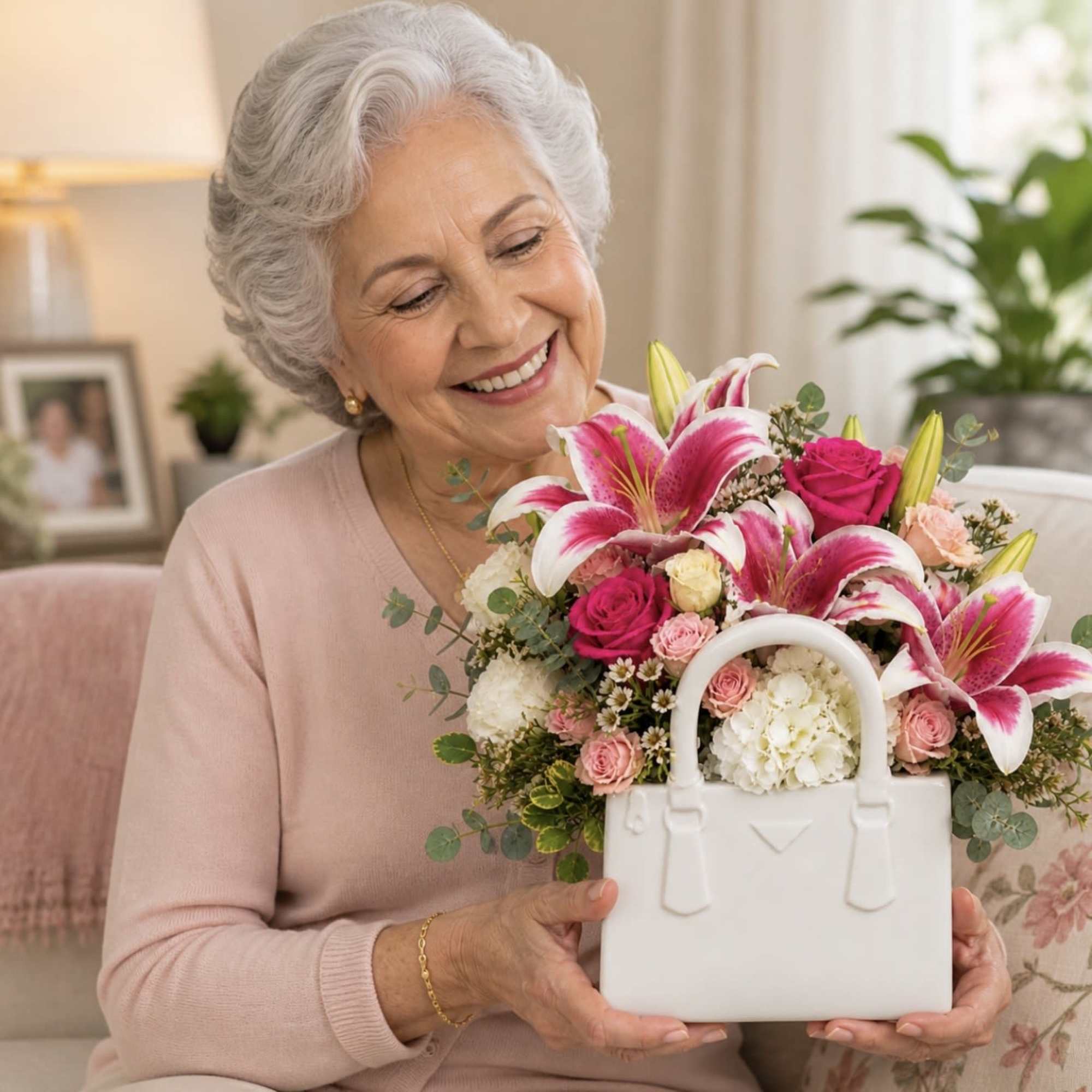 A stunning expression of elegance and modern floral design, the Elegant Stargazer