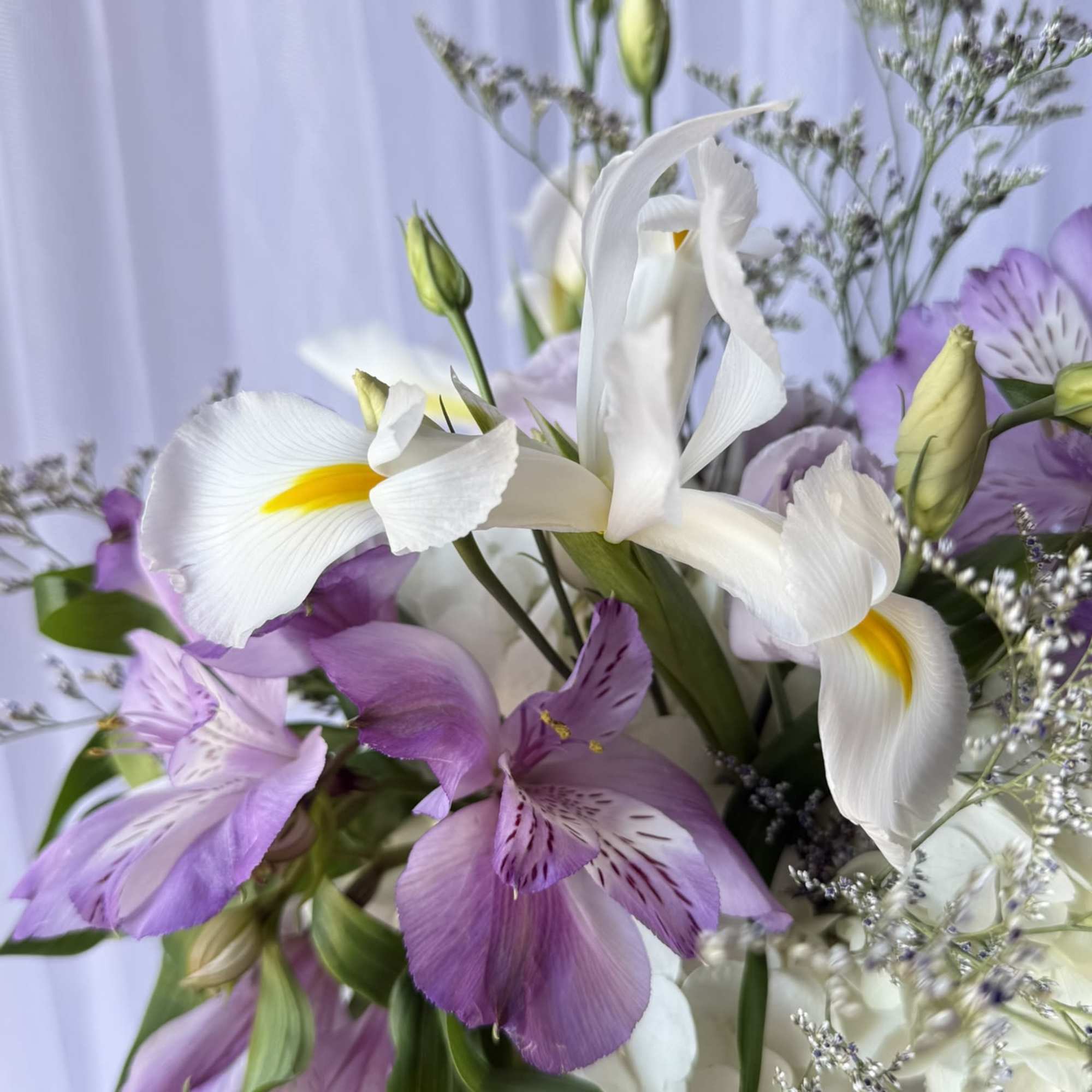A delicate composition that speaks in soft tones and graceful textures. Lavender