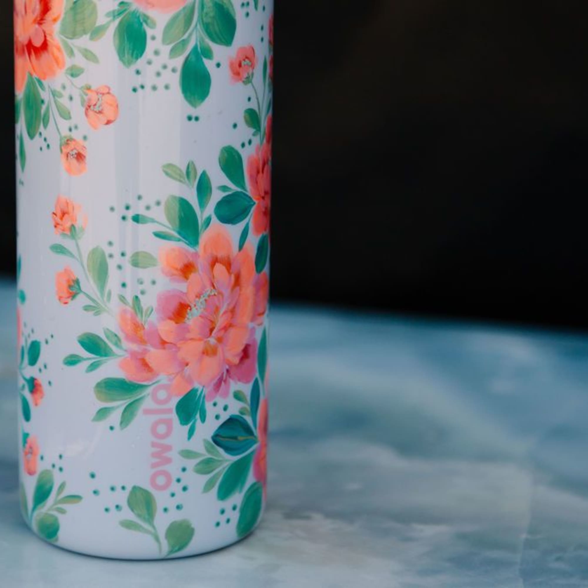 This tumbler is a one-of-a-kind, hand-painted piece sealed with a clear gloss