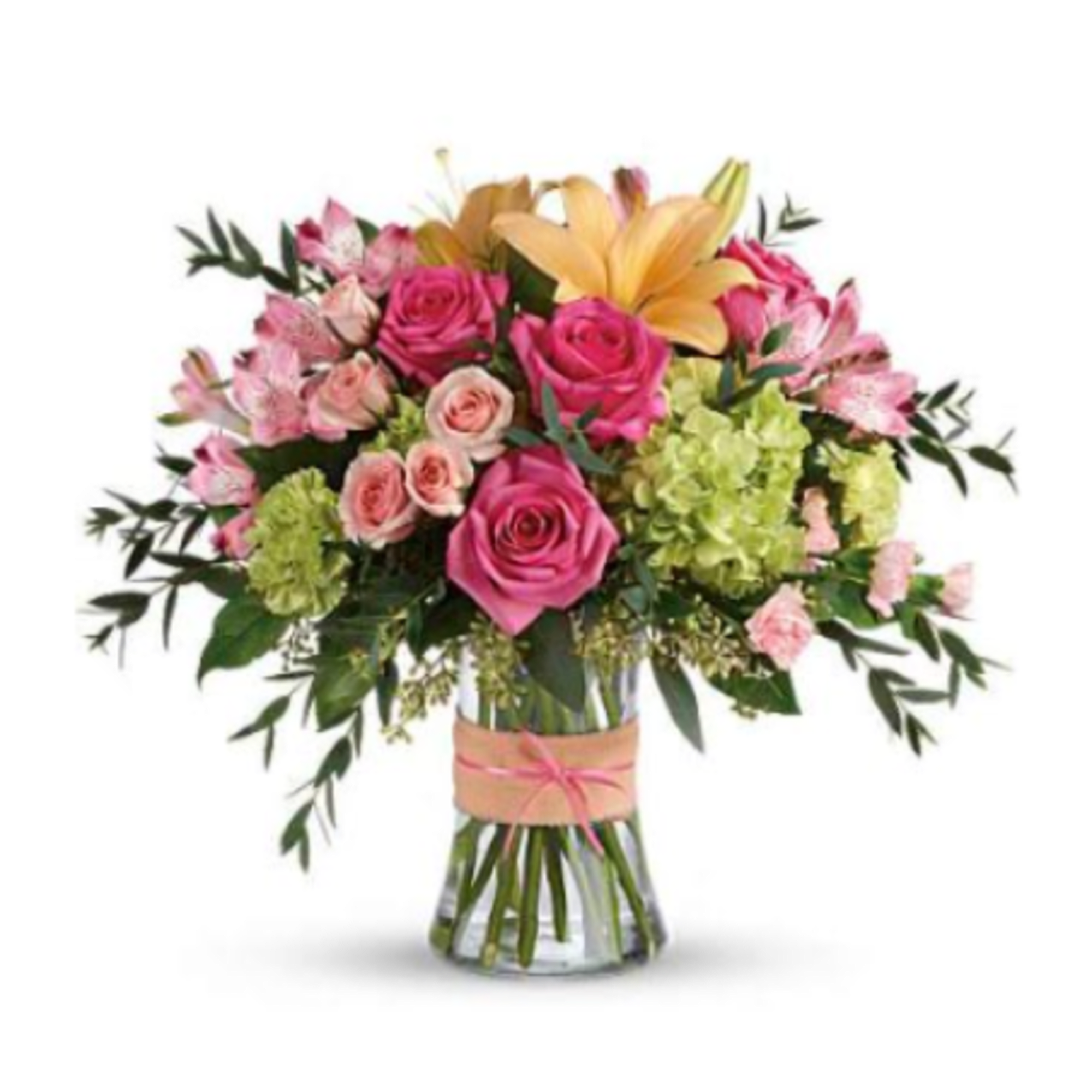 Pet Friendly?
No
This arrangement contains lilies and eucalyptus, which are toxic to cats