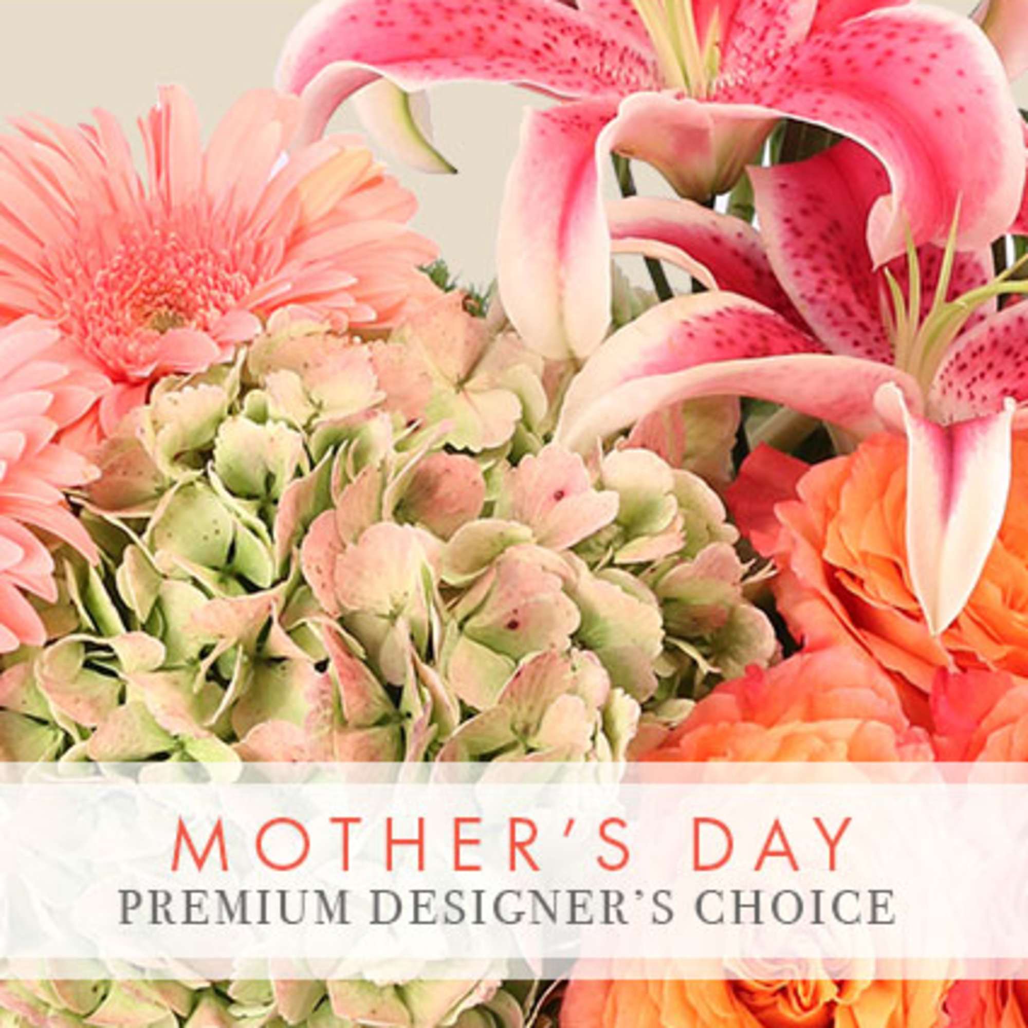Let our designers create a beautiful bouquet especially for your mom! Included