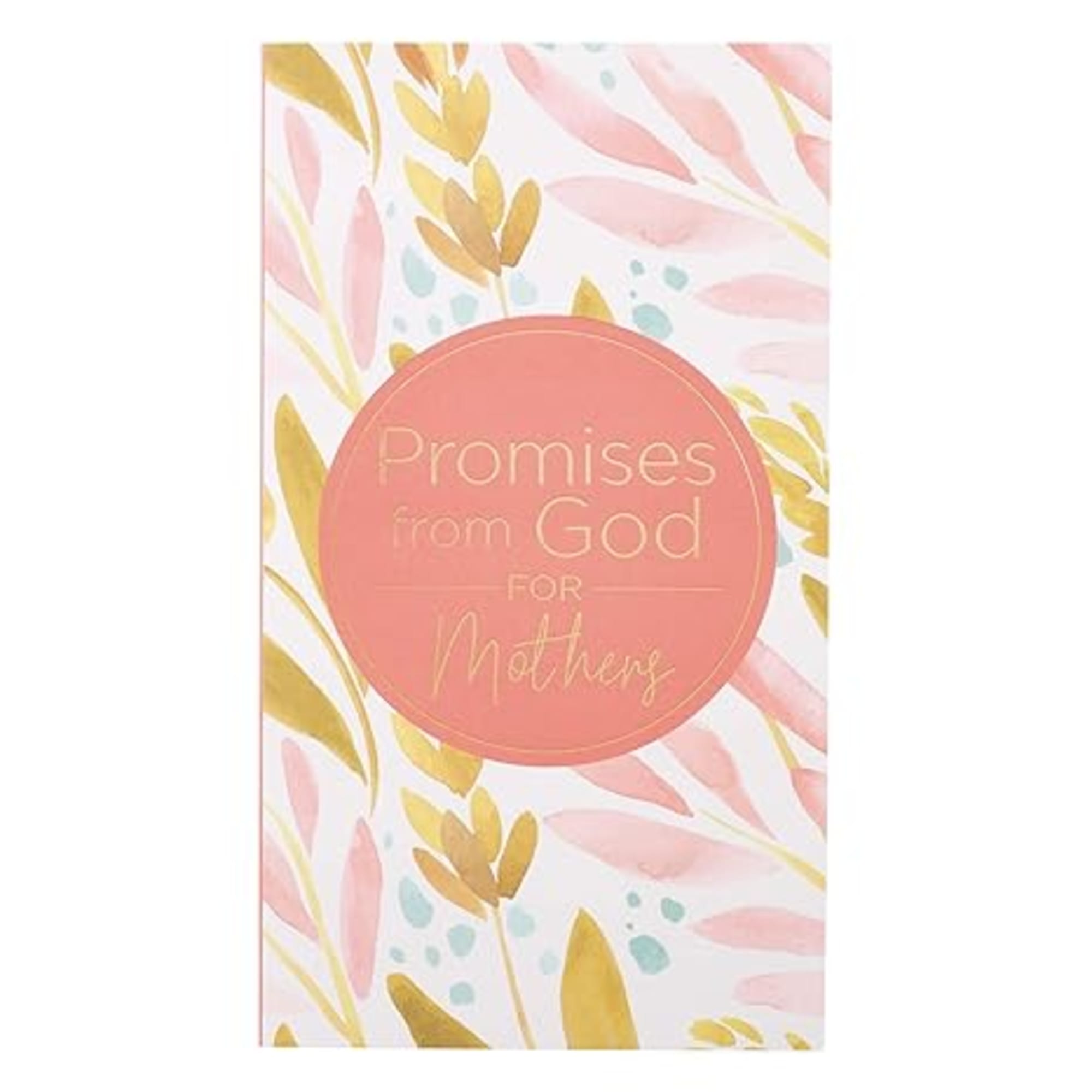 Mother's Day card with pastel floral pattern and coral circle text