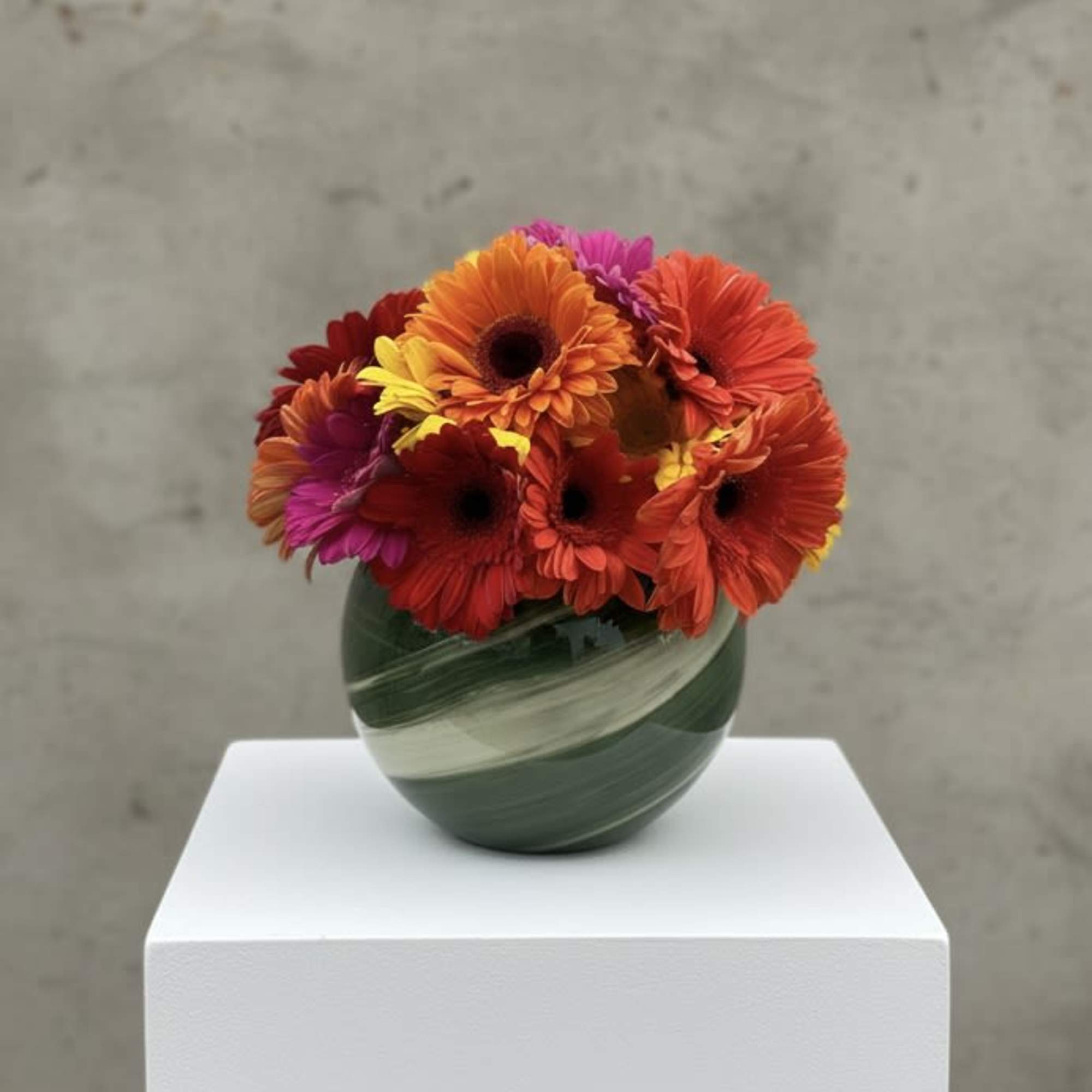 1st Image: Premium
2nd Image: Standard in a 5 inch bowl vase 

An