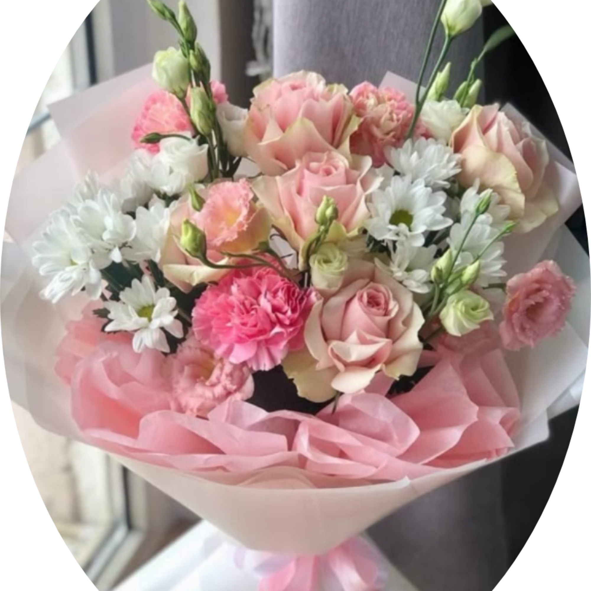 A soft, romantic birthday bouquet that reads like a celebration in blush
