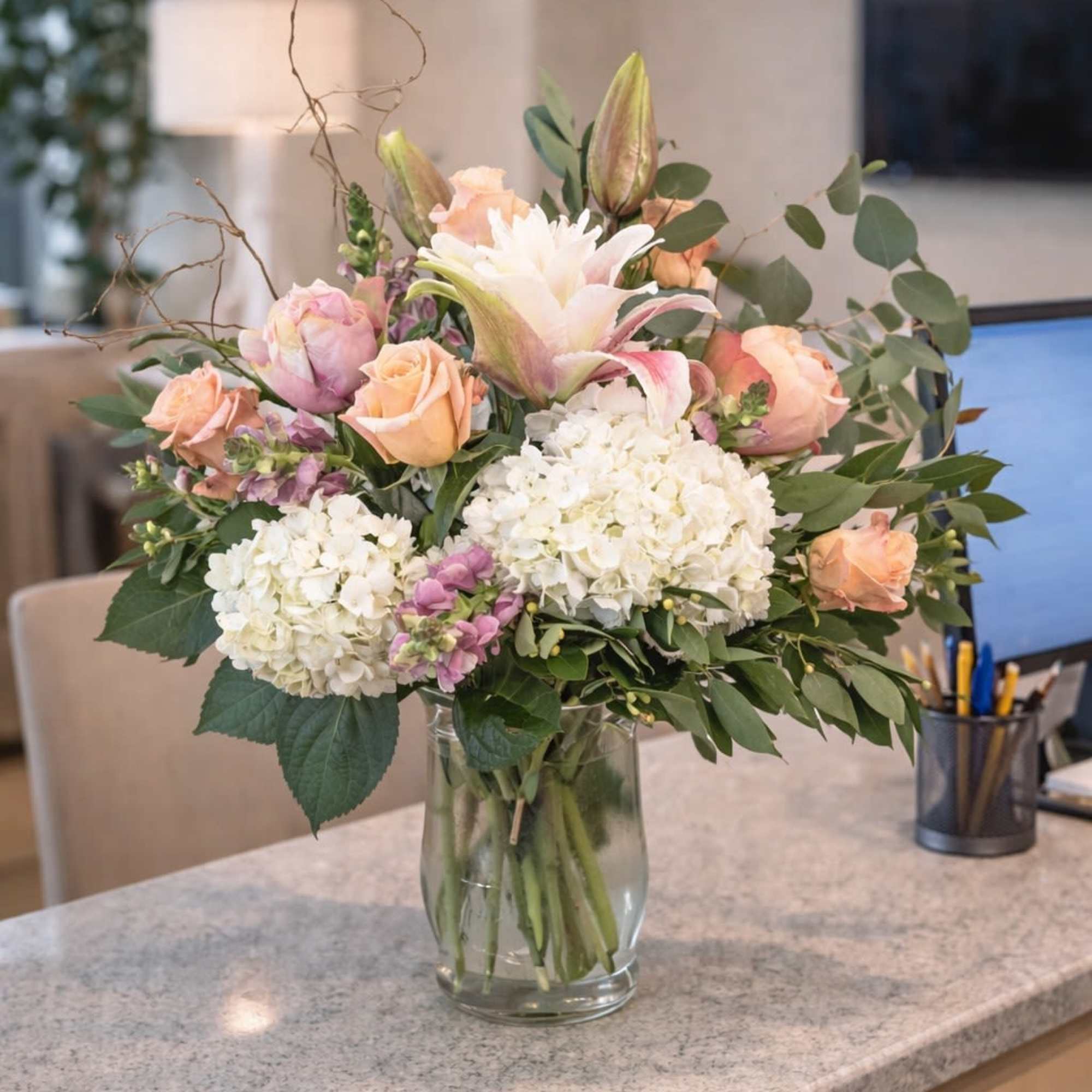 The Incredible, Modern Piece is sure to impress! This bespoke-style arrangement features