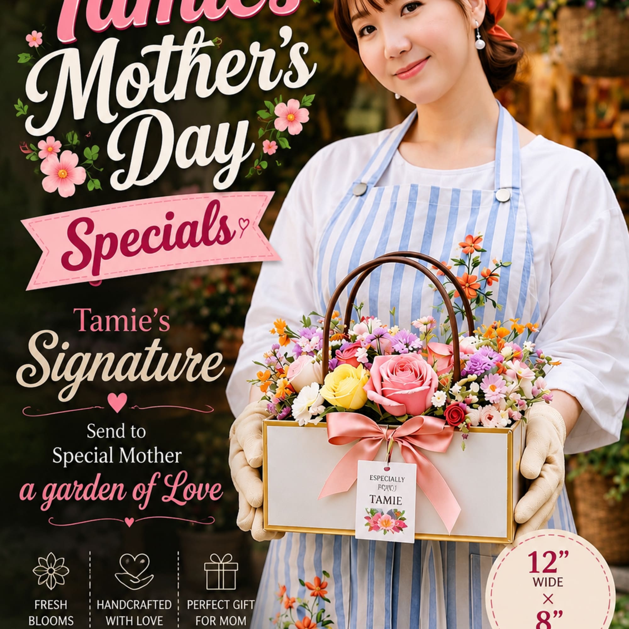 Celebrate Mother&rsquo;s Day with Tamie&rsquo;s Signature Flower Bag  Handcrafted with premium