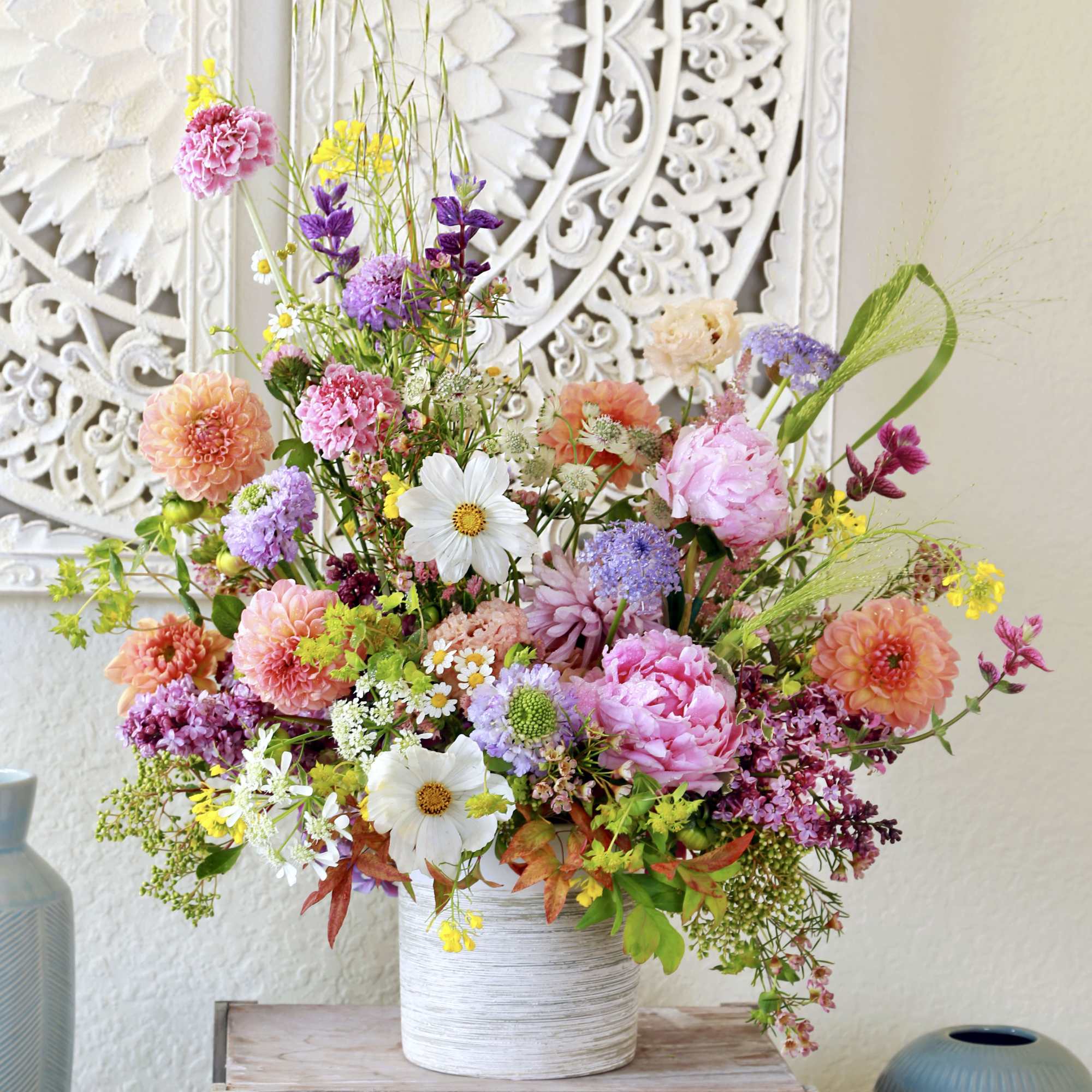 A lush and garden-style arrangement designed exclusively for Mother&rsquo;s Day, featuring premium