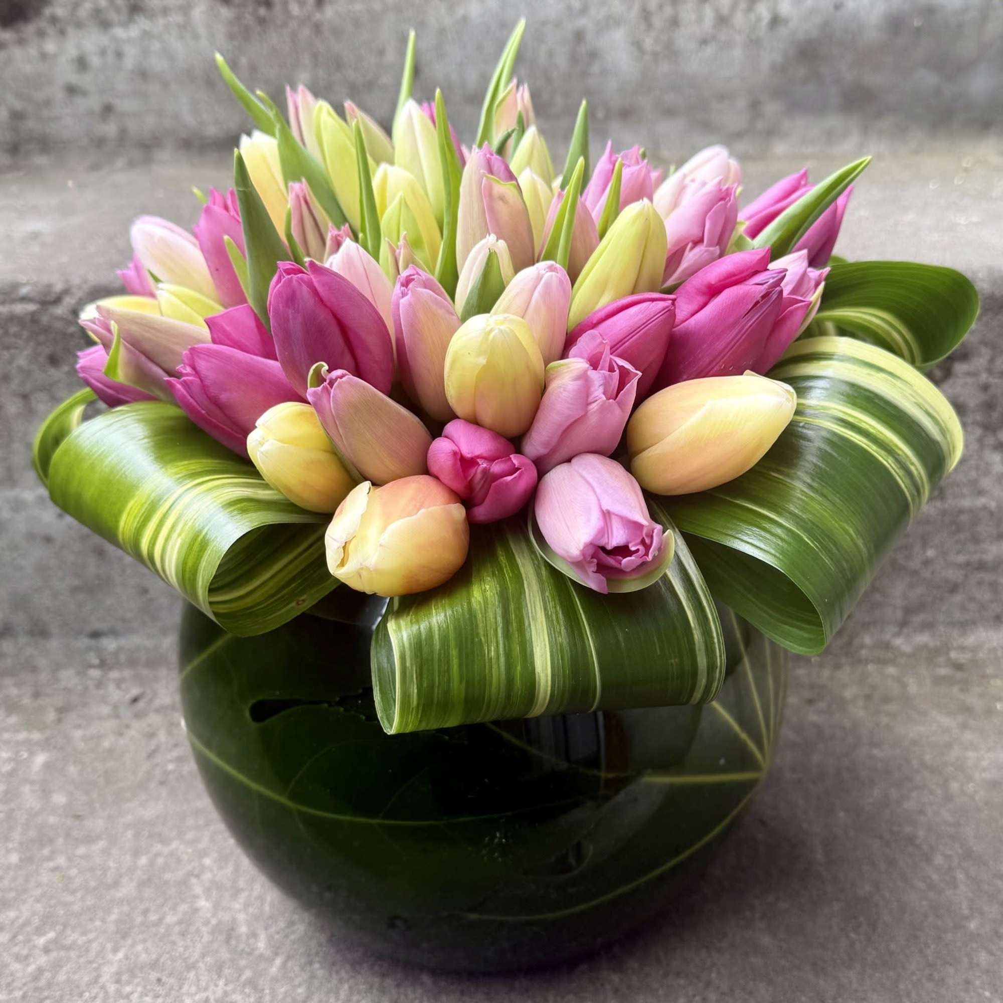 Our Tulip Bowl is a refined celebration of spring, designed to highlight