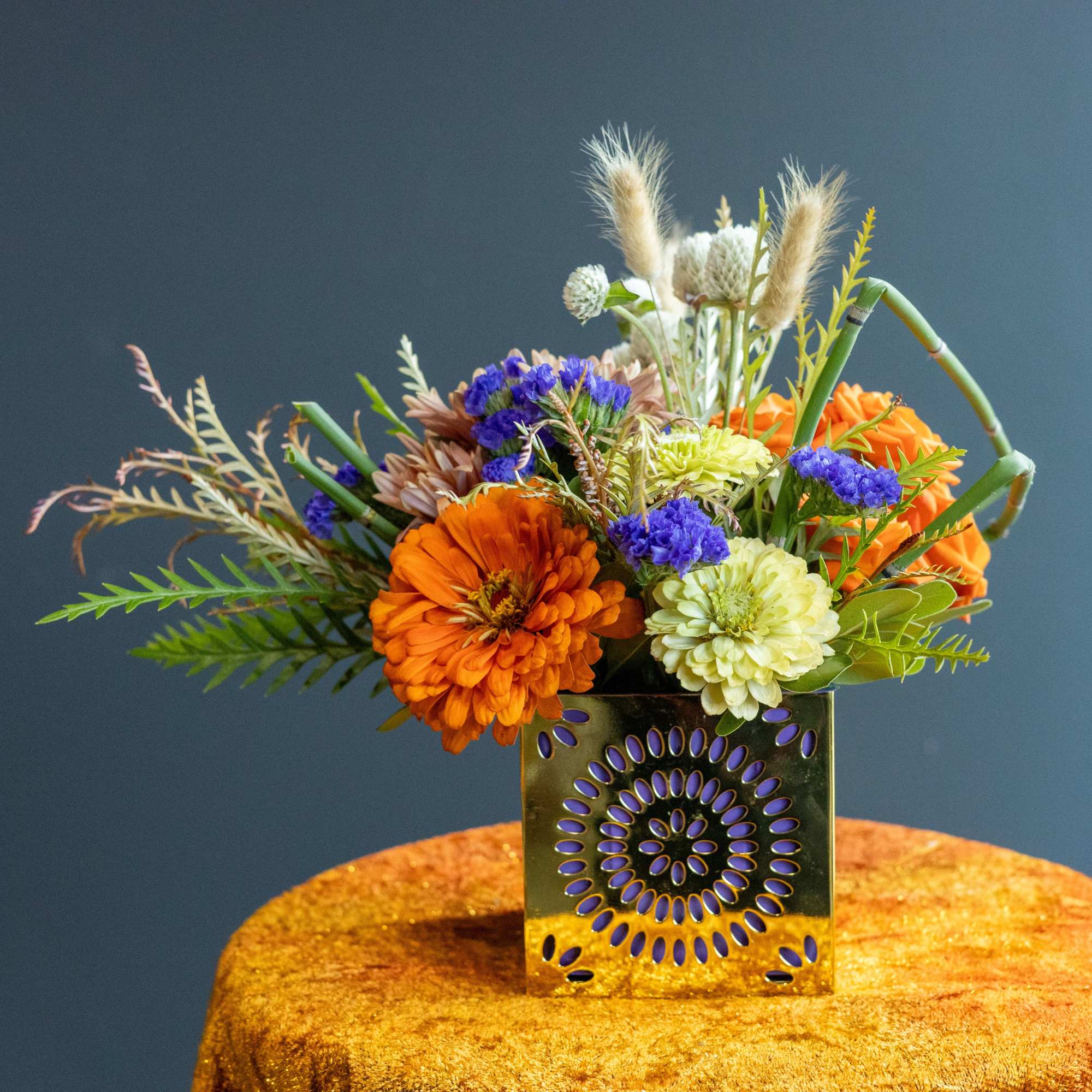 A true art with florals with it's asymmetrical flow and harmonious balance