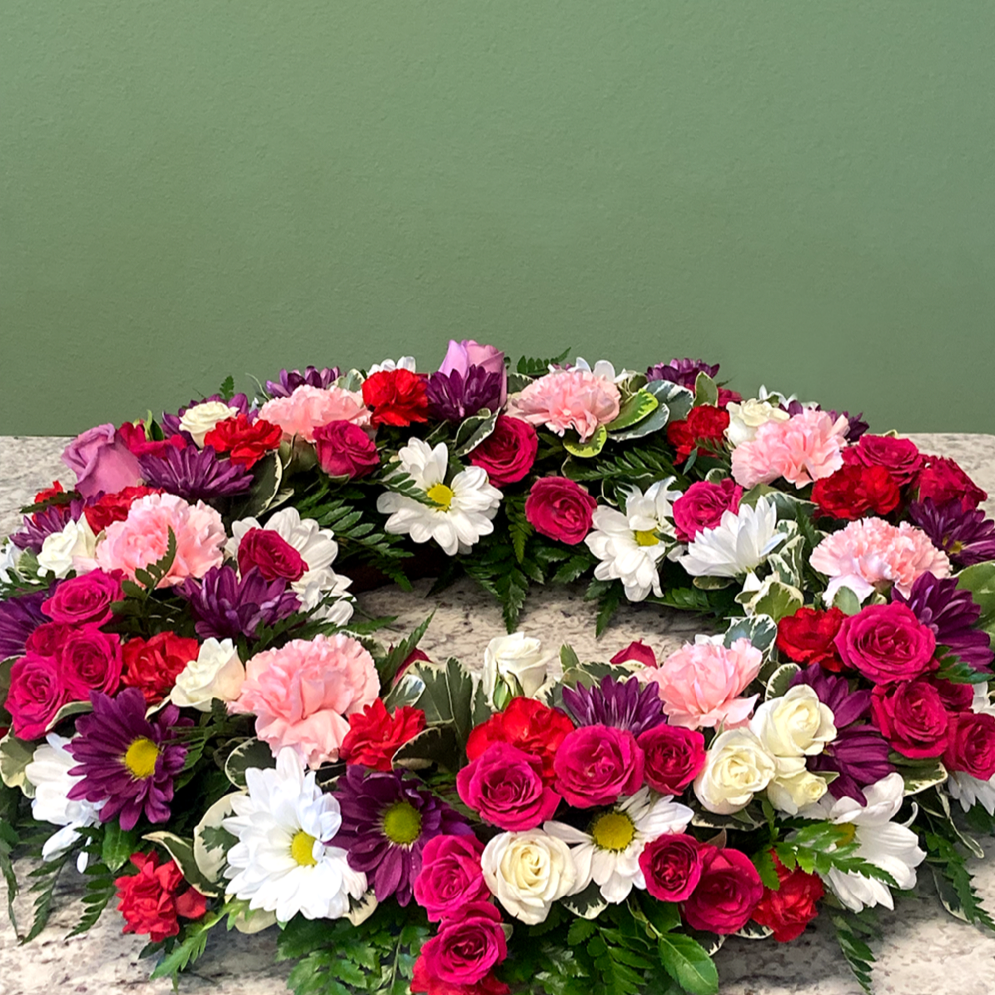 A heartfelt urn wreath that honors cherished memories with grace, showcasing a