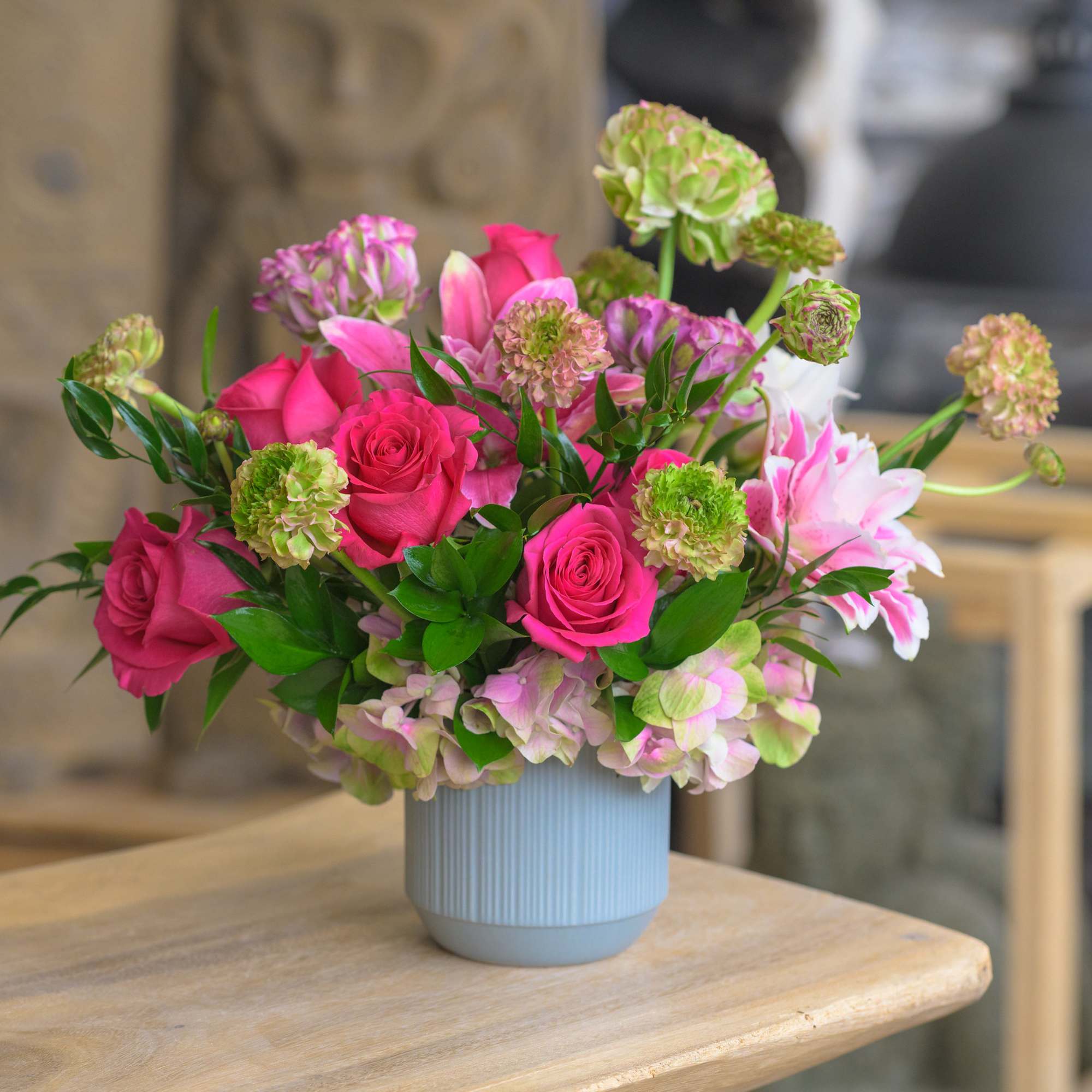 Avant Gardens 2023 Mother&rsquo;s Day Exclusive Arrangement. Bright and bold blooms for