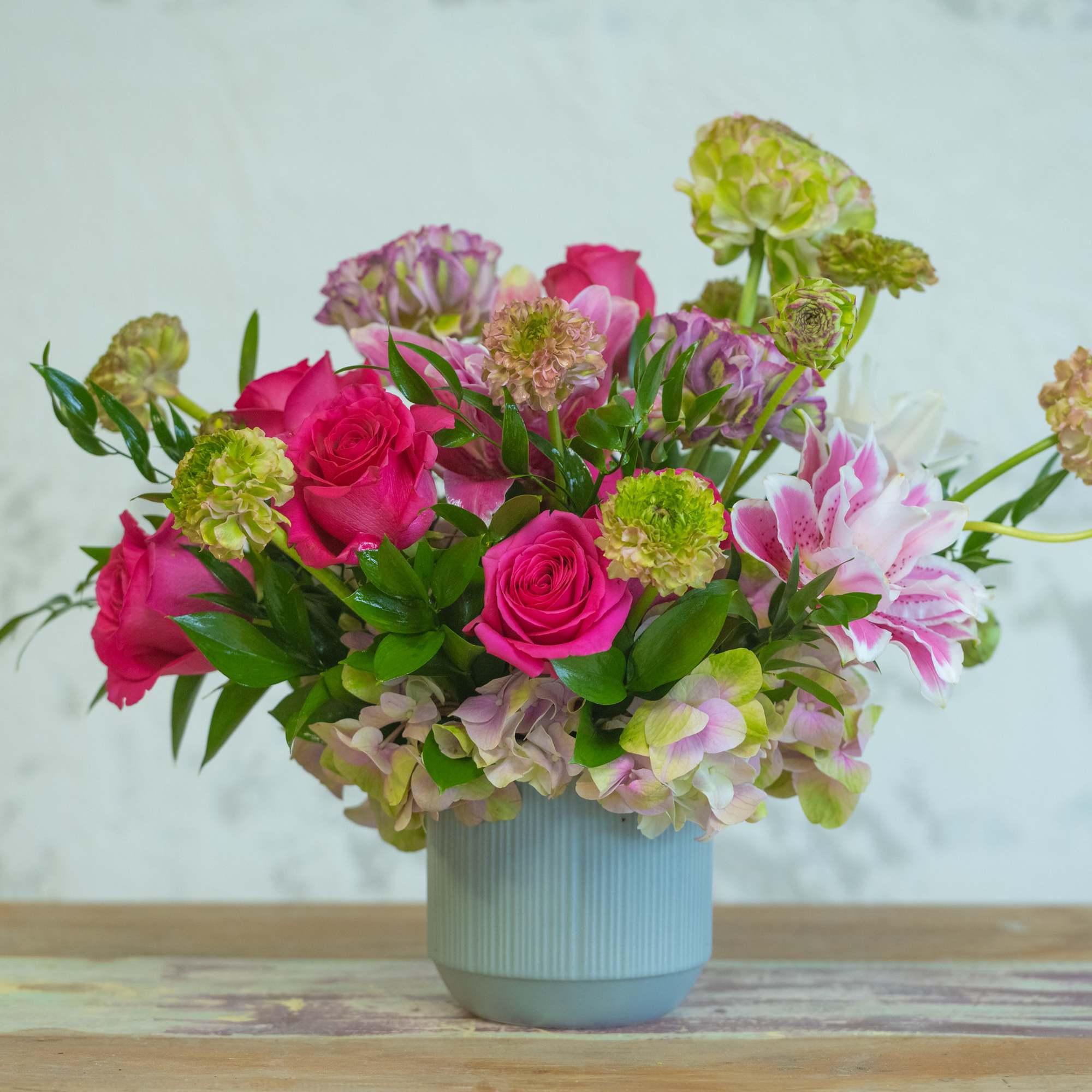 Avant Gardens 2023 Mother&rsquo;s Day Exclusive Arrangement. Bright and bold blooms for