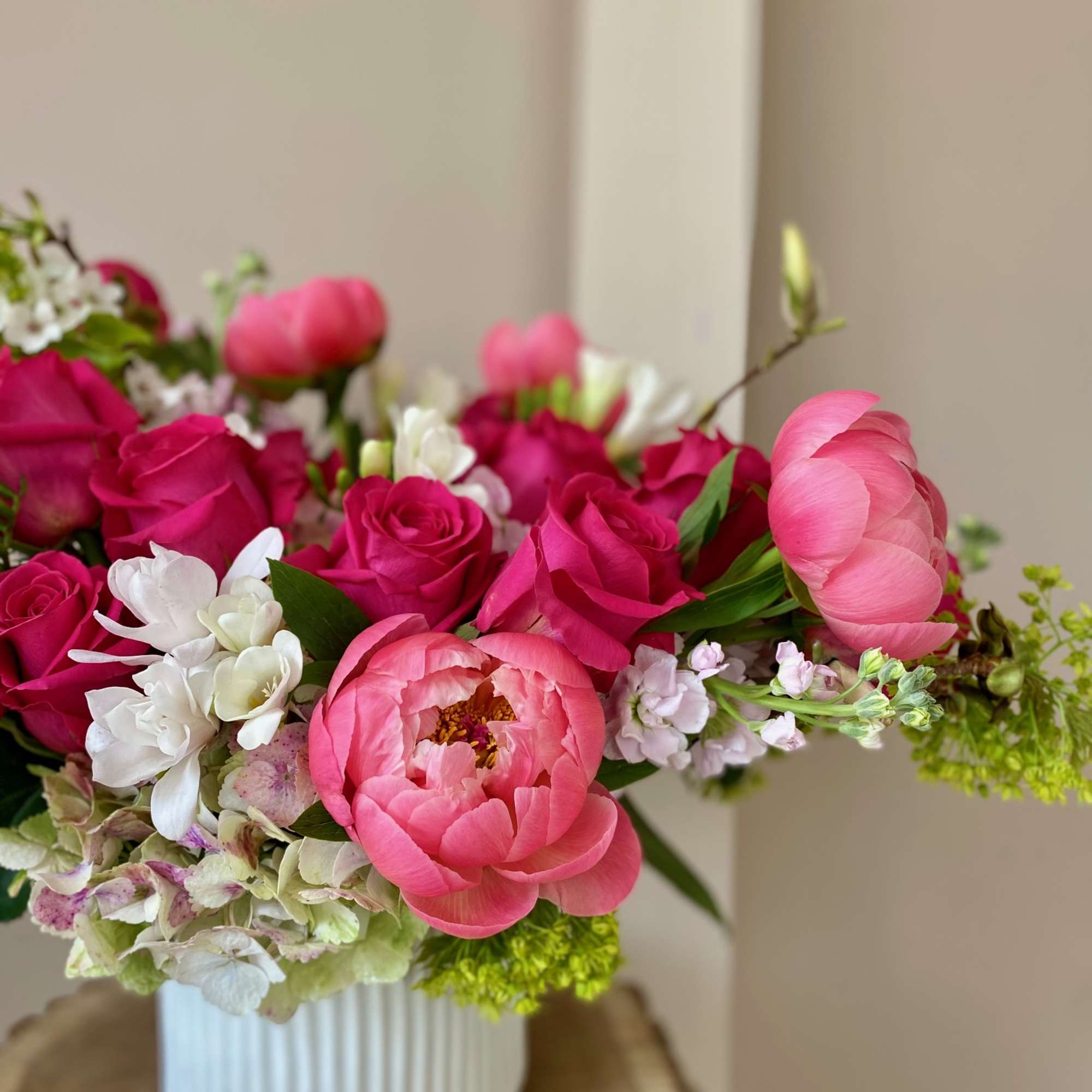 We offer this stunning arrangement only during the late Spring/early Summer months