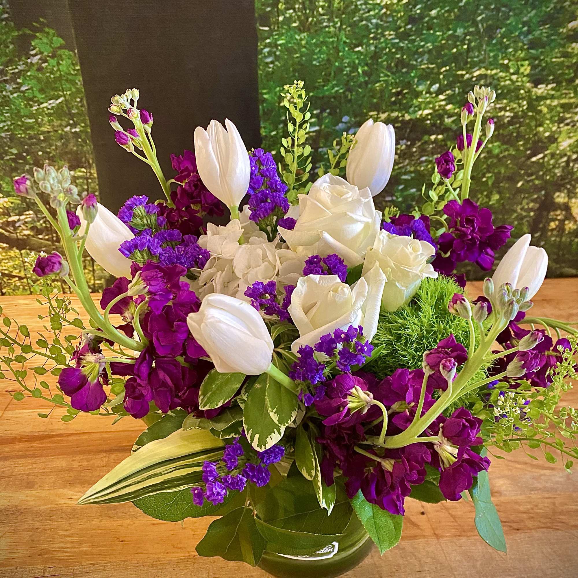 The "Garden Symphony" is a sweet and stylish arrangement is in harmony