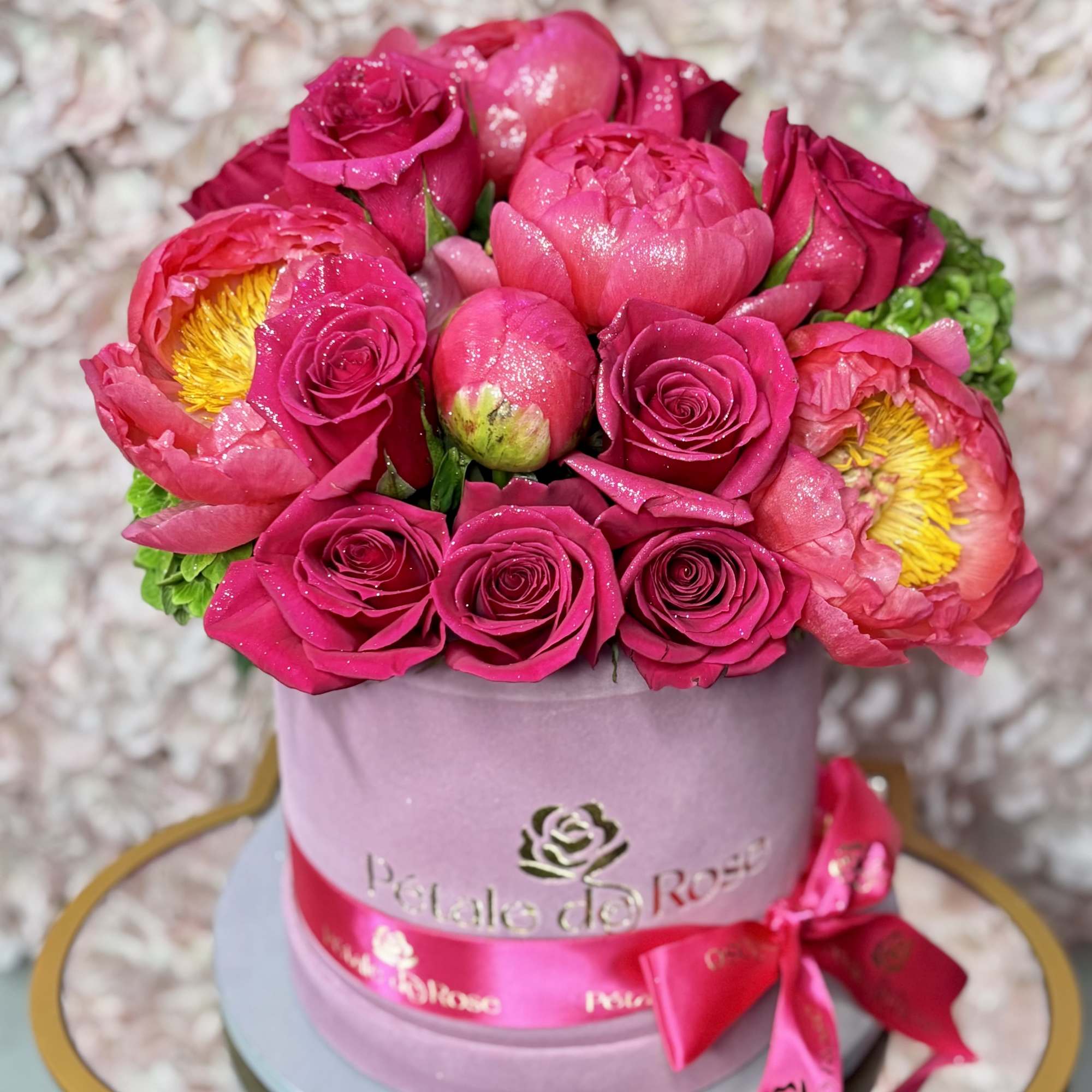 A luxurious floral box designed to celebrate Mom in the most elegant