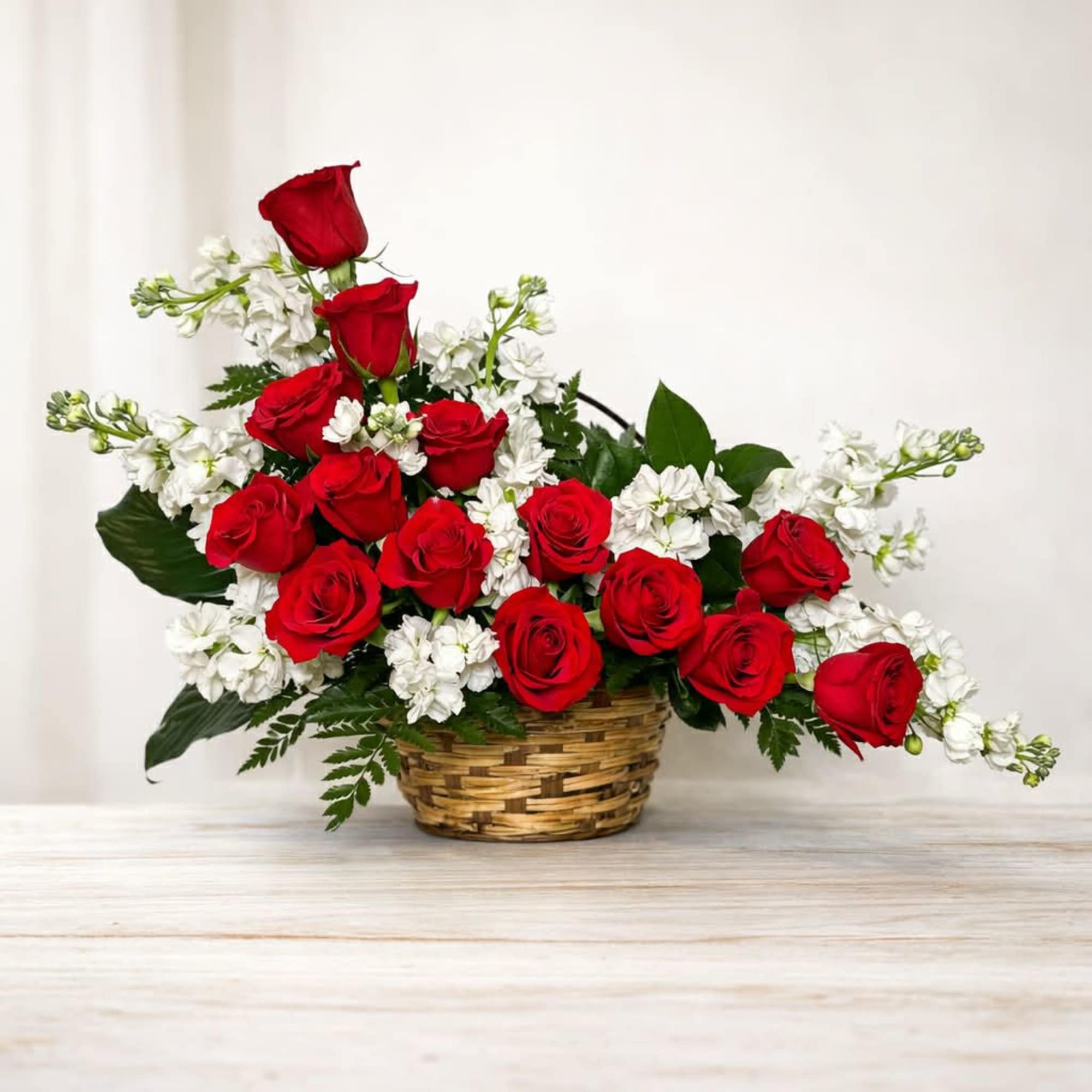 Classic, romantic, and always in style &mdash; our Timeless Rose Basket features